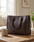StyleShoot's Everyday Structured Tote Bag in Cocoa Brown