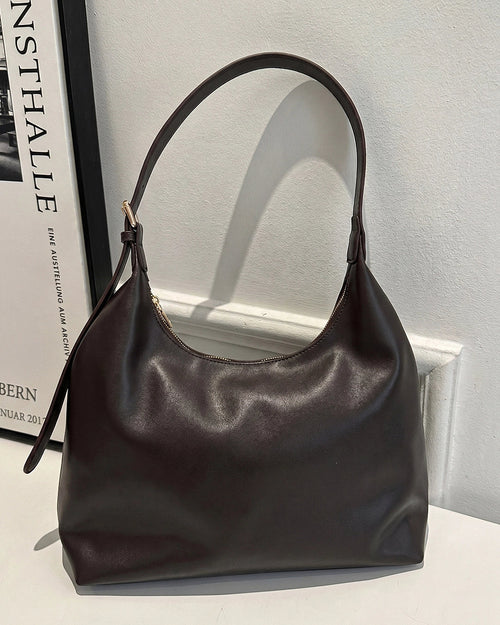 StyleShoot's Classic Slouch Tote Bag in Cocoa Brown
