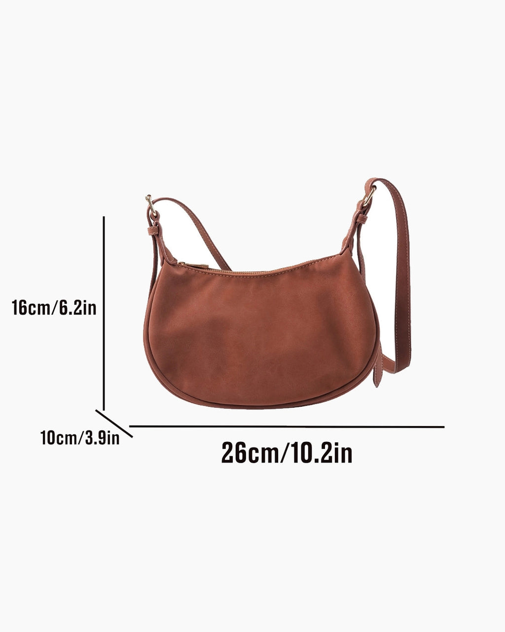 StyleShoot's Chic Minimal Shoulder Bag in Caramel Brown
