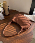 StyleShoot's Chic Minimal Shoulder Bag in Caramel Brown