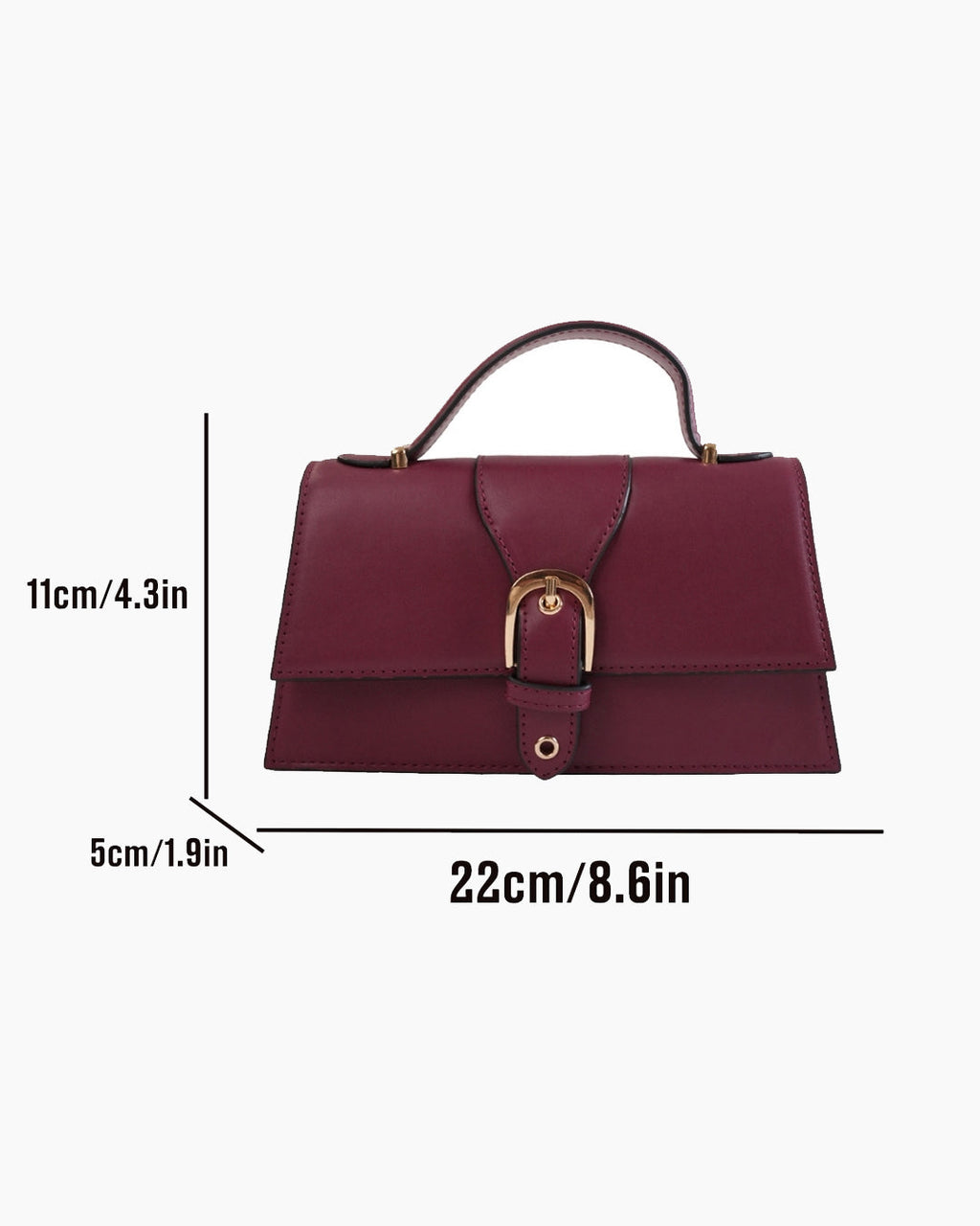 StyleShoot's Chain Strap Top Handle Sling Bag in Cherry Red