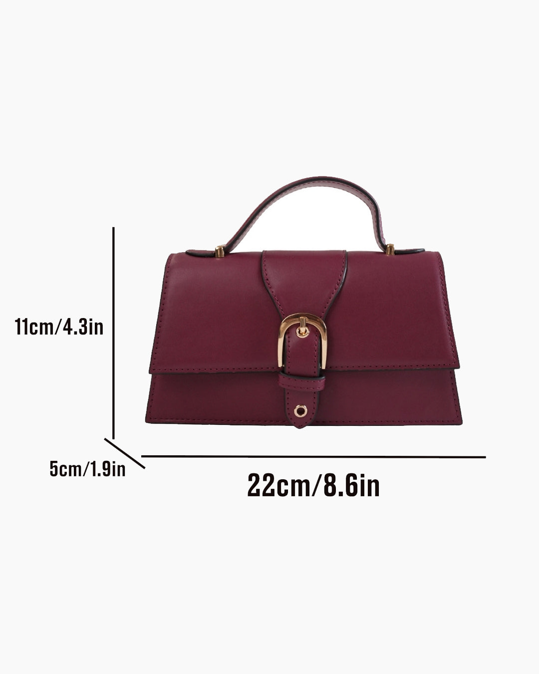 StyleShoot's Chain Strap Top Handle Sling Bag in Cherry Red