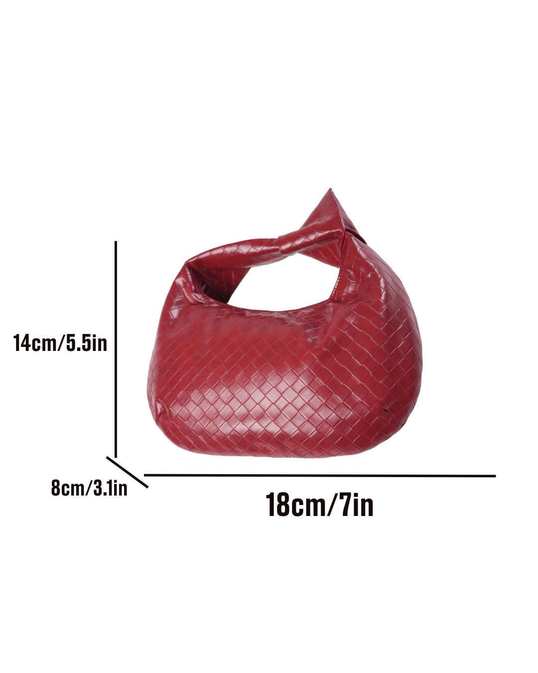 StyleShoot's Puffy Knot Handle Shoulder Bag in Maroon
