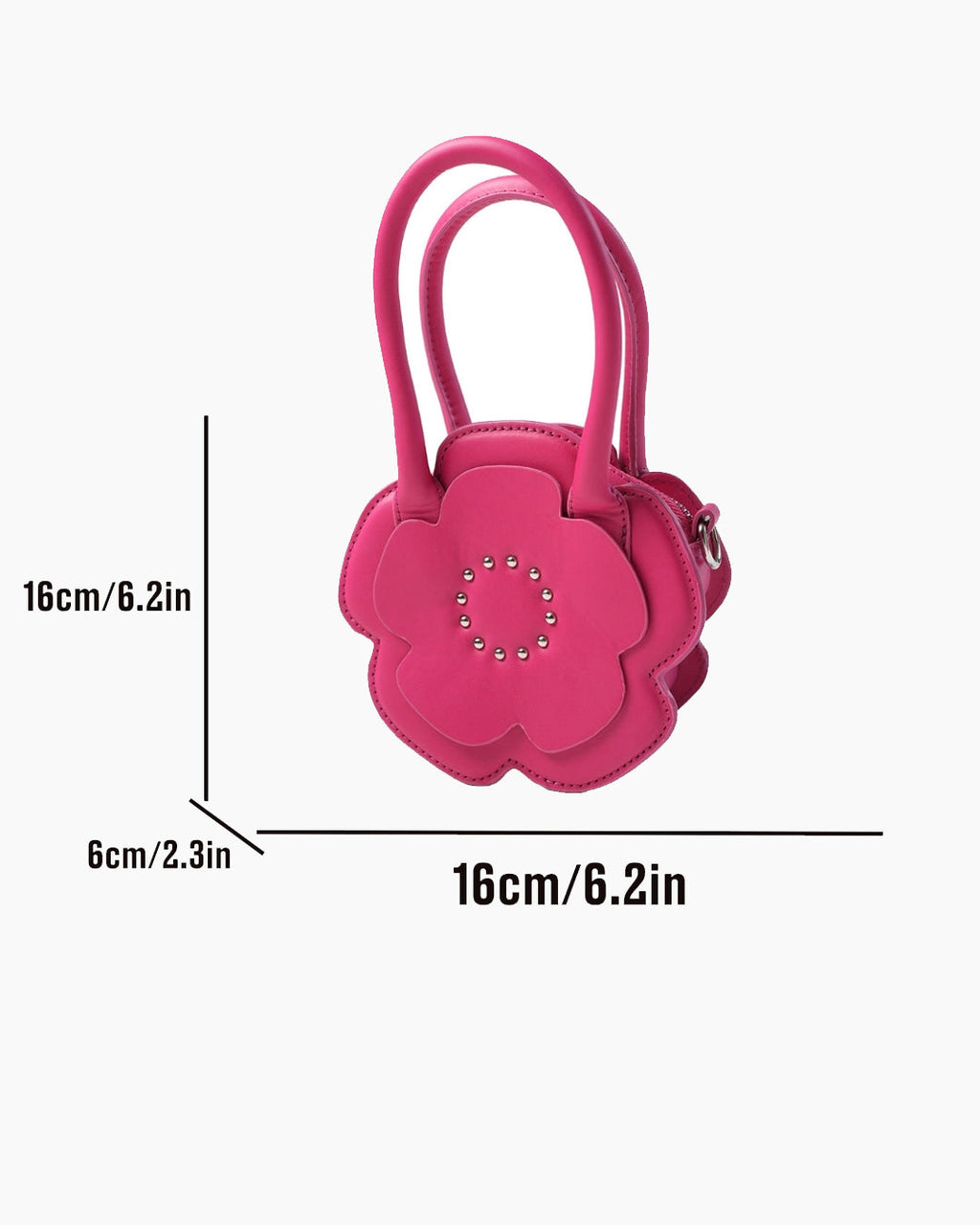 StyleShoot's Floral Shape Mini Crossbody Sling Bag in Hot Pink