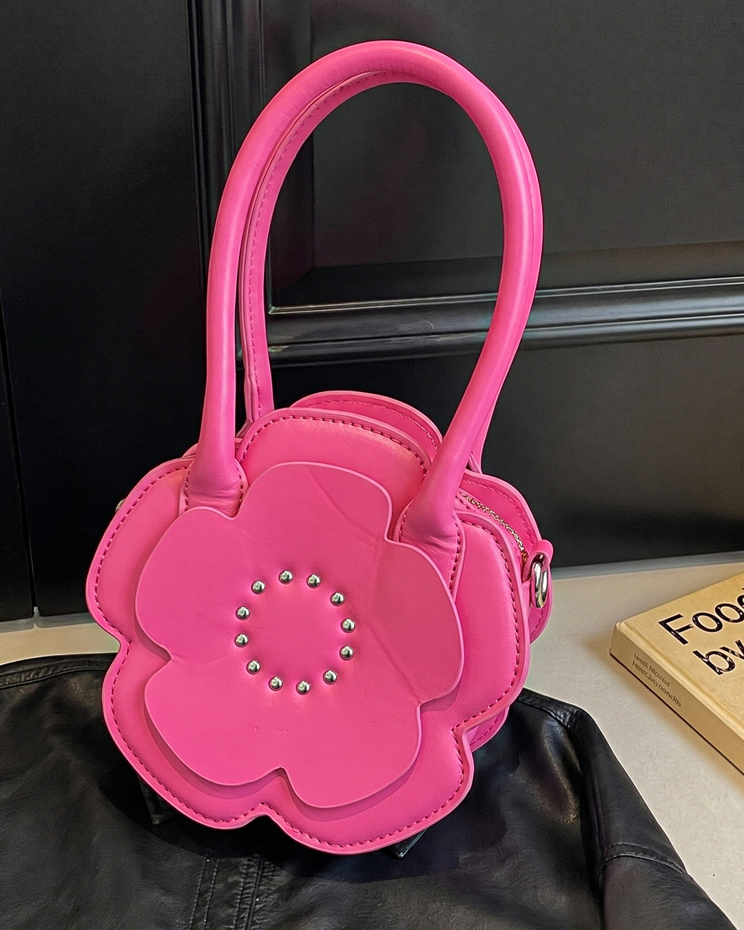 StyleShoot's Floral Shape Mini Crossbody Sling Bag in Hot Pink