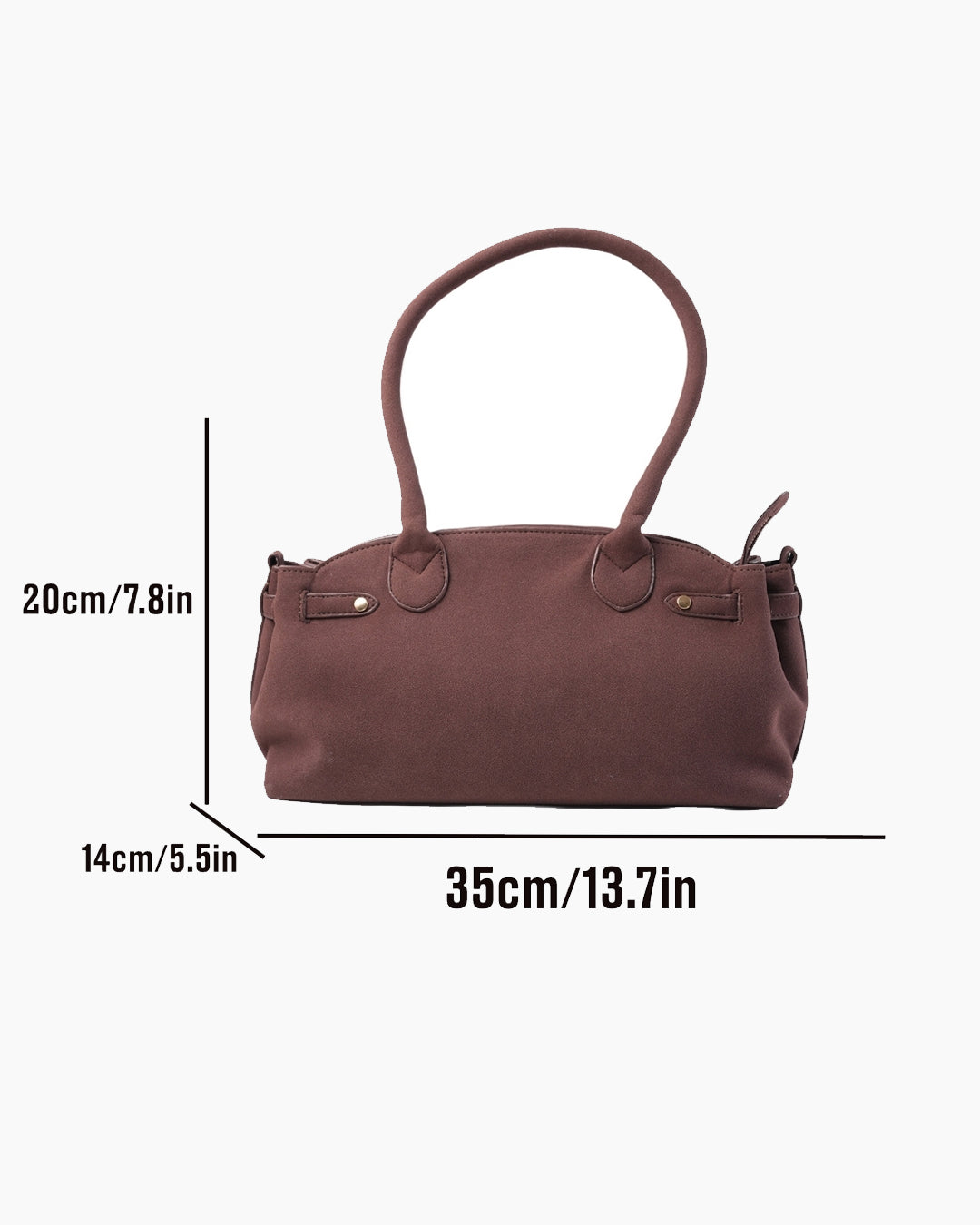 StyleShoot's Classic City Shoulder Bag in Chocolate Brown