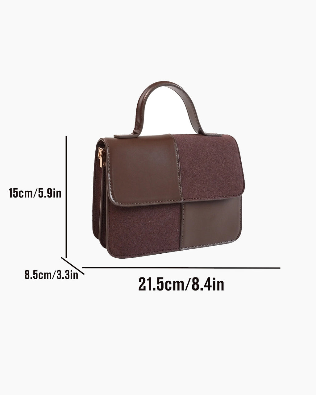 StyleShoot's Refined Top Handle Sling Bag in Brown