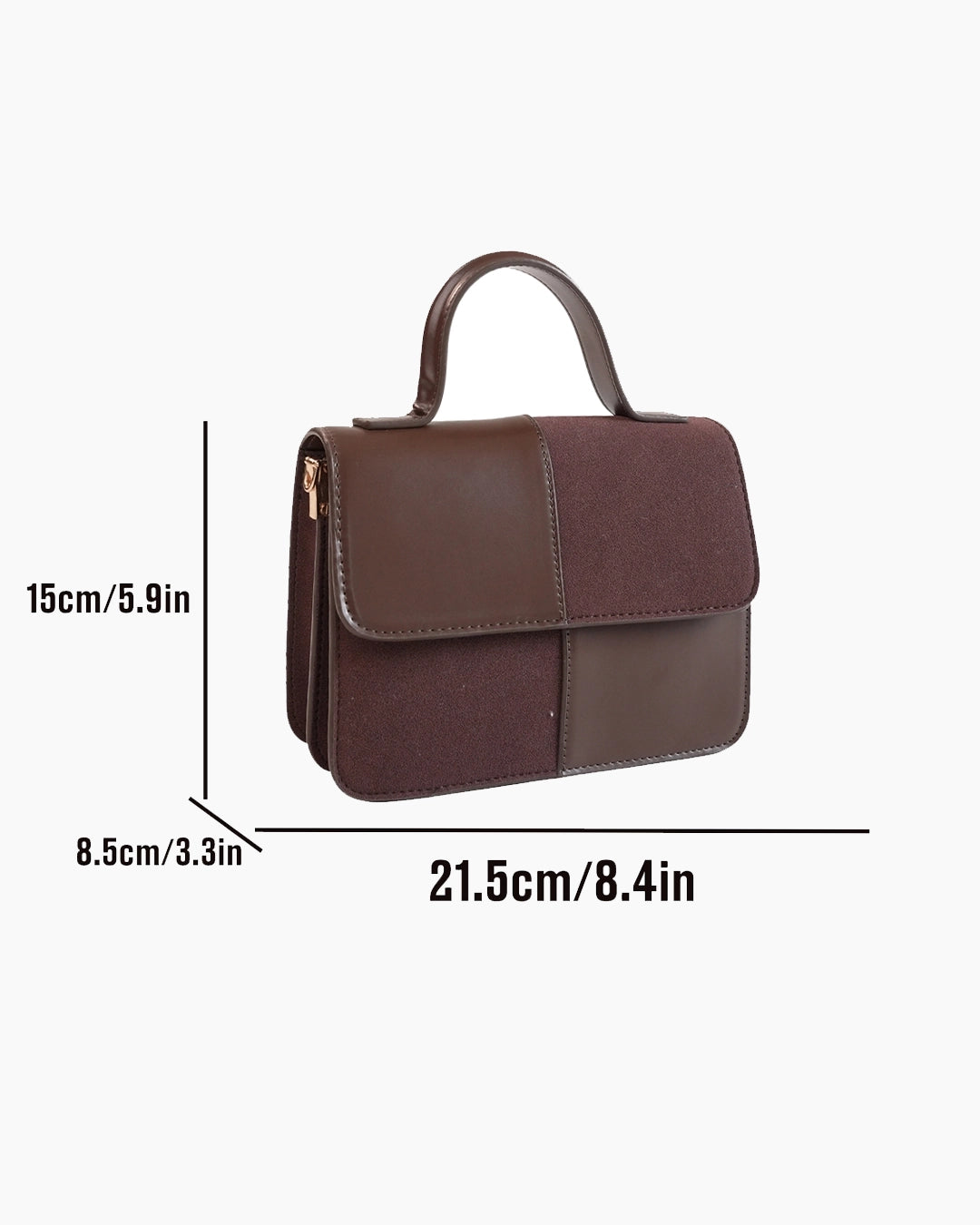 StyleShoot's Refined Top Handle Sling Bag in Brown