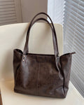 StyleShoot's Spacious Everyday Shoulder Tote in Cocoa Brown