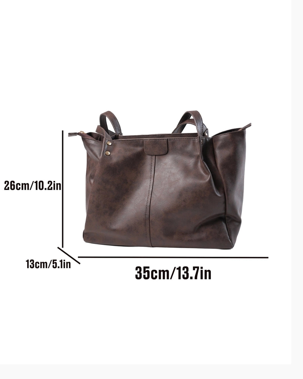 StyleShoot's Spacious Everyday Shoulder Tote in Cocoa Brown