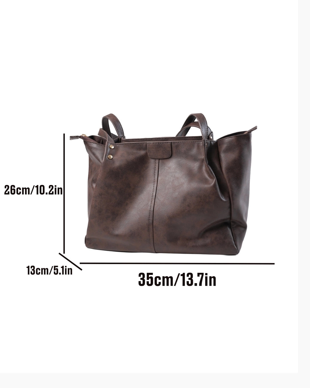 StyleShoot's Spacious Everyday Shoulder Tote in Cocoa Brown