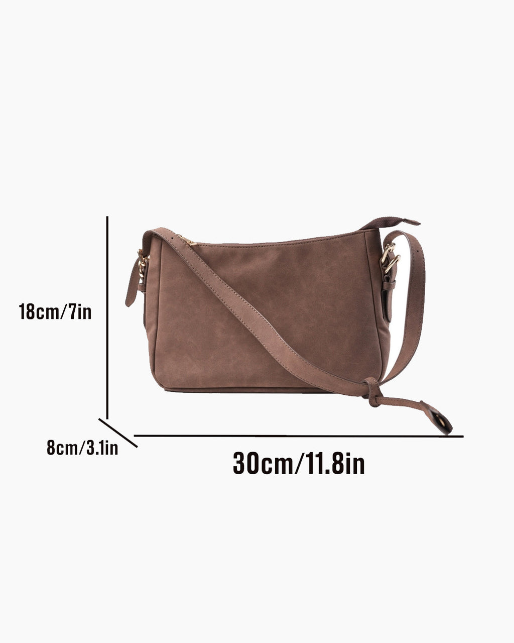 StyleShoot's Casual Luxe Hobo Style Shoulder Bag in Brown