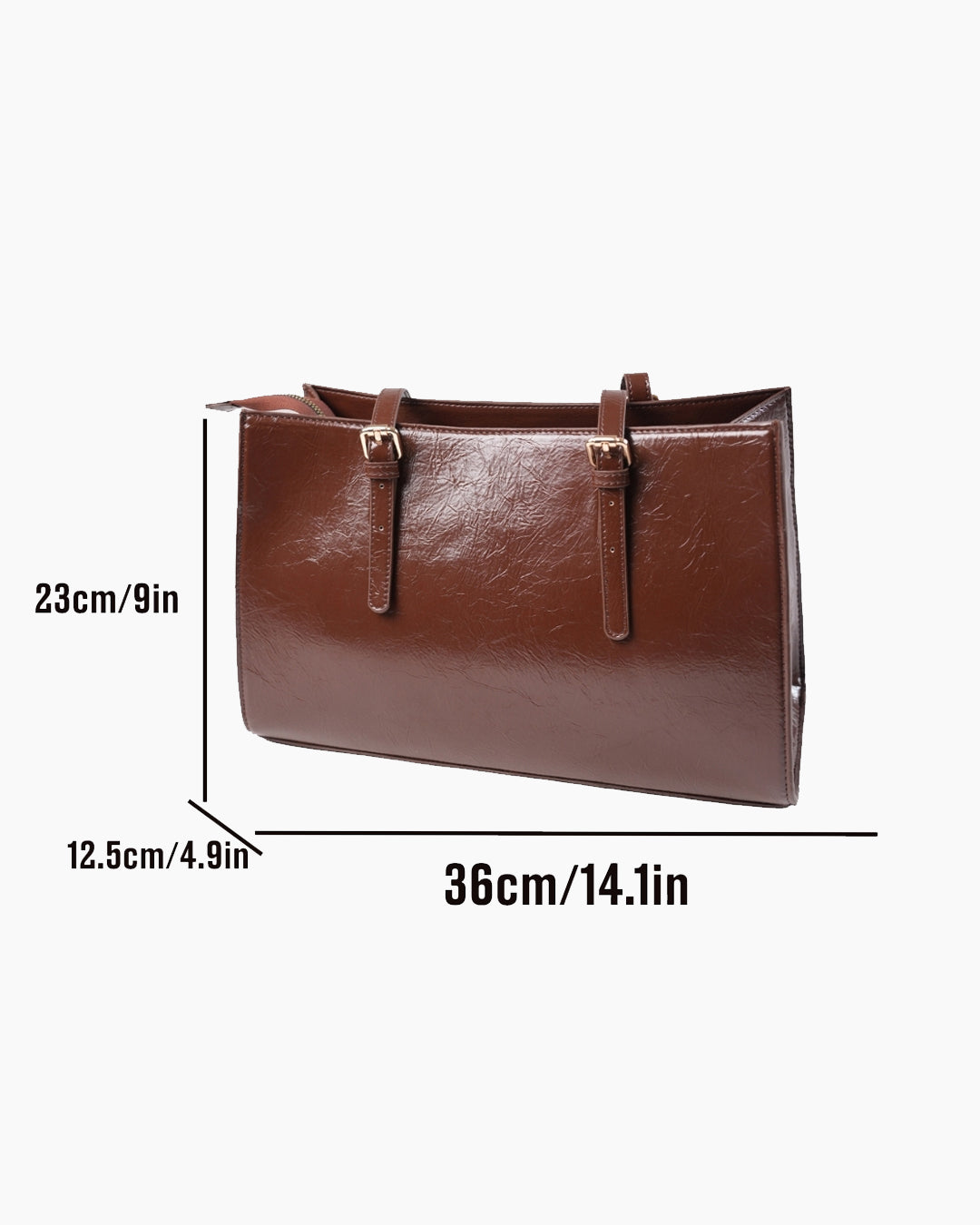 StyleShoot's Polished Tote Carryall Bag in Chocolate Brown