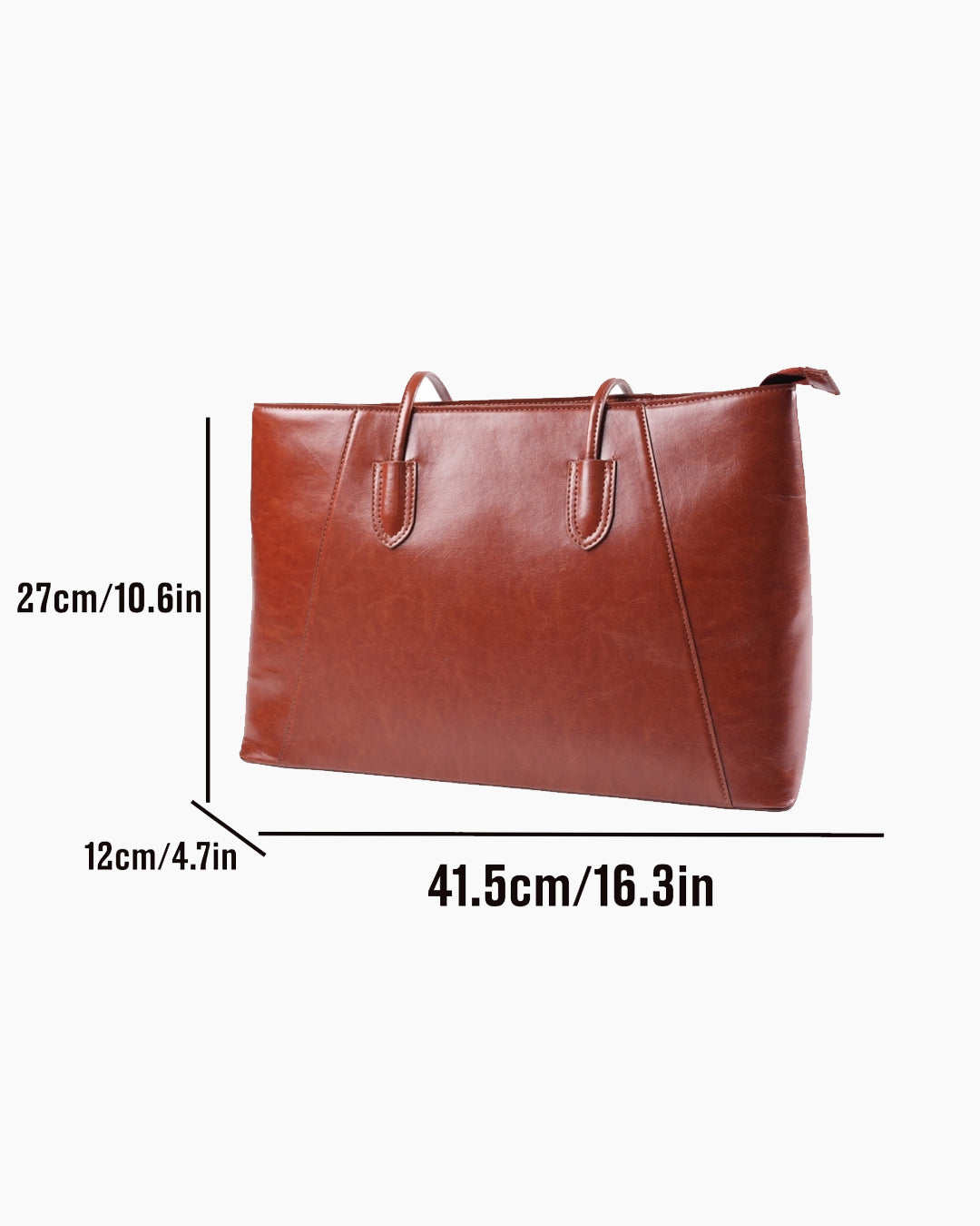 StyleShoot's Tailored Faux Tote Vintage Bag in Tan Brown