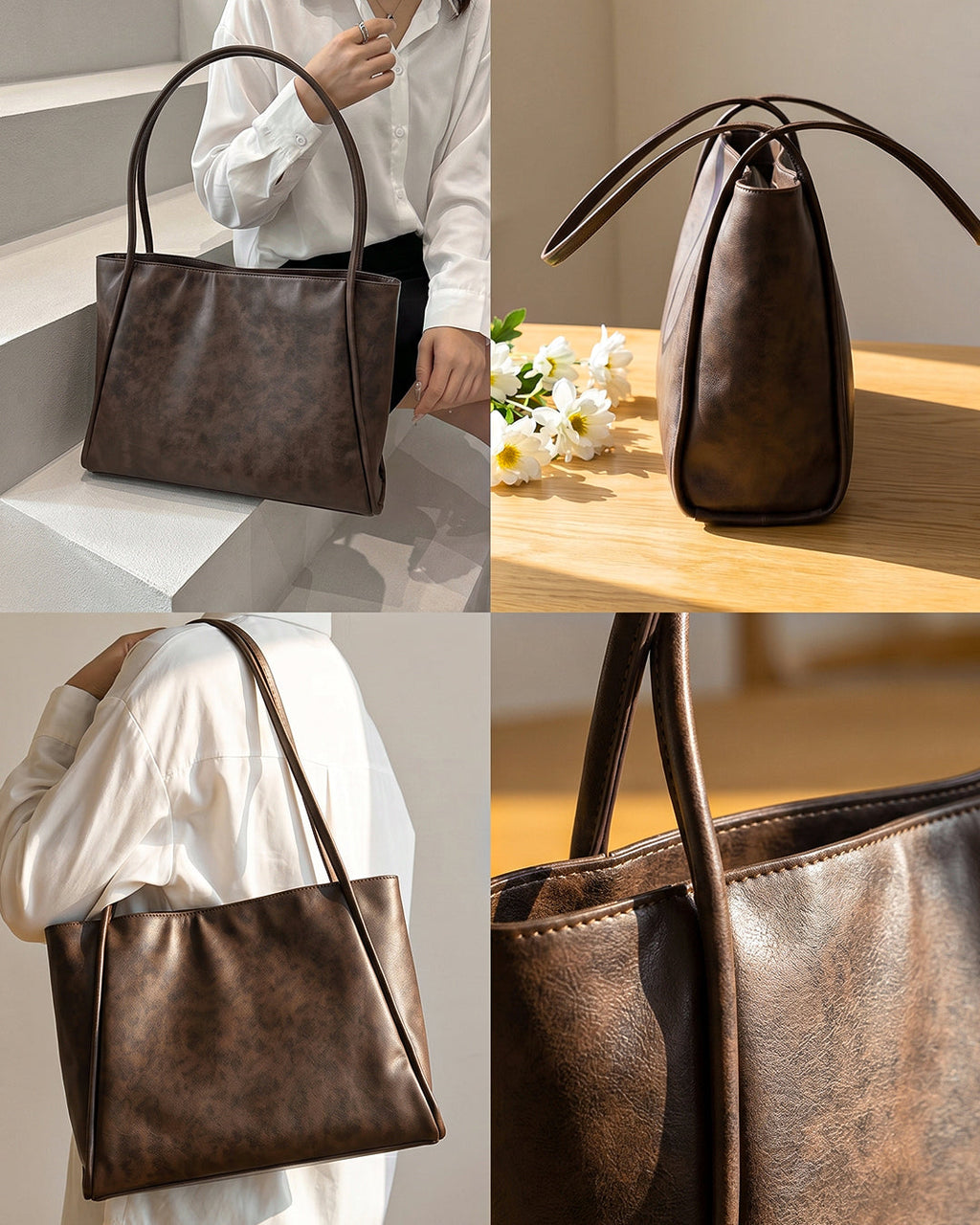 StyleShoot's Urban Slouch Totebag in  Brown