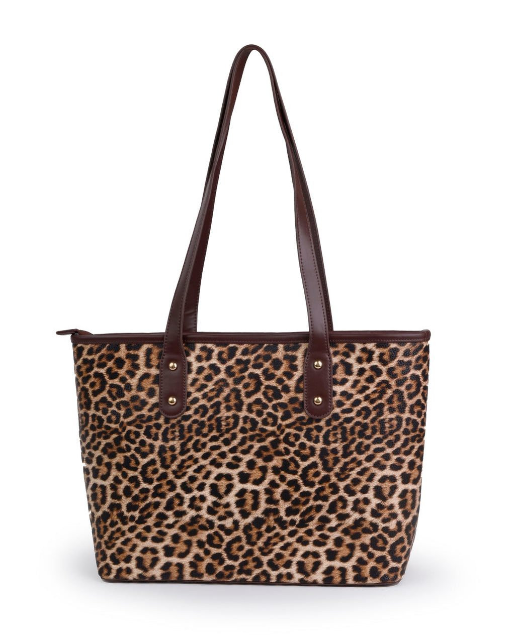 StyleShoot's Leopard Print Tote Bag in Brown