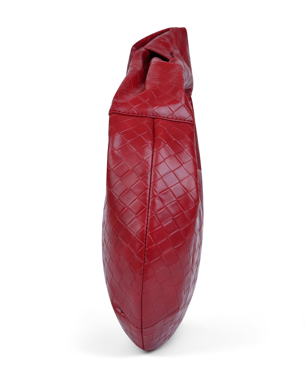 StyleShoot's Puffy Knot Handle Shoulder Bag in Maroon