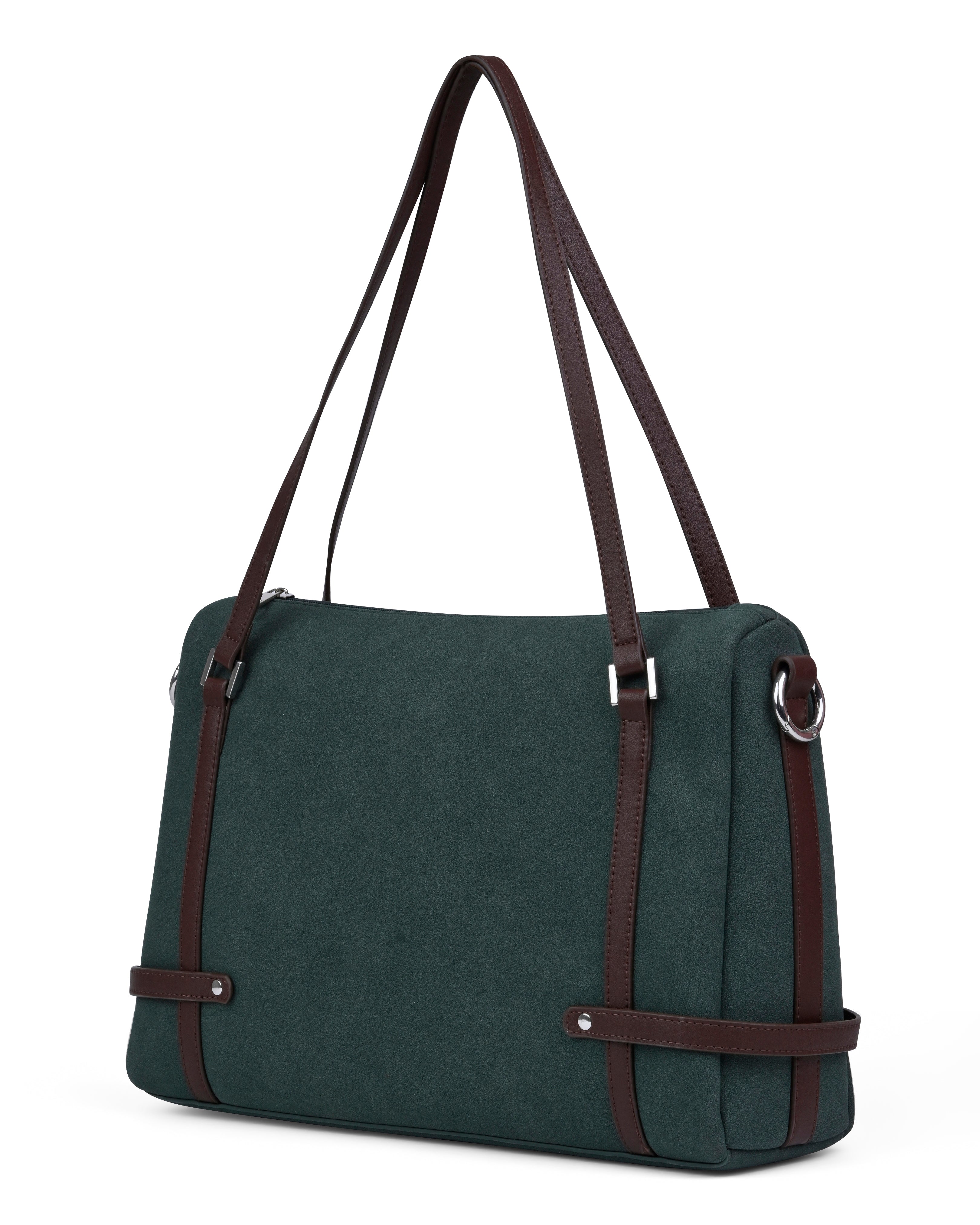 StyleShoot's Soft Structured Shoulder Bag in Olive Green