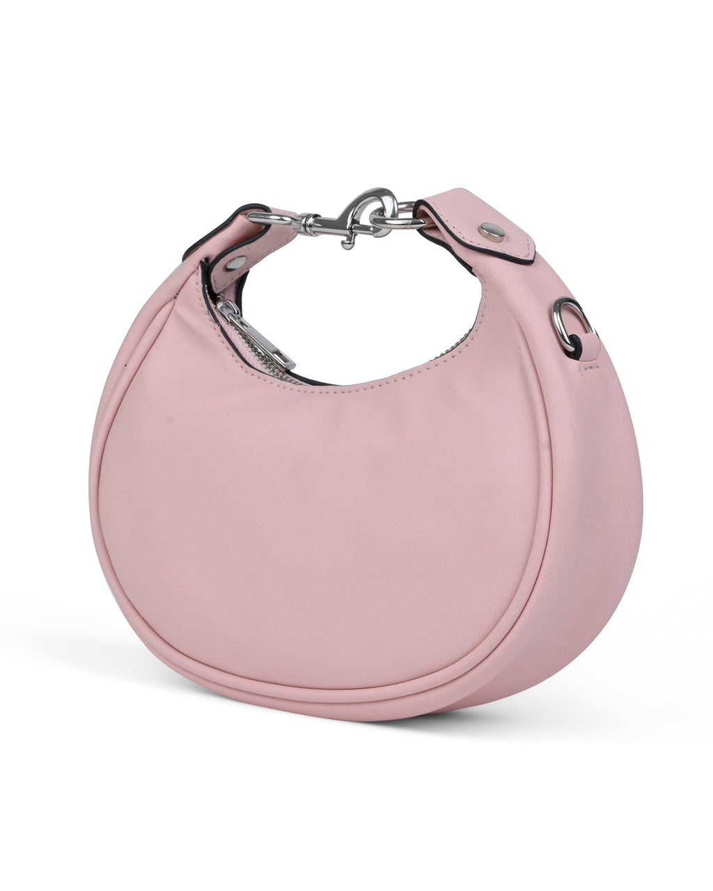 StyleShoot's Stylish Crescent Carry Sling Bag in Baby Pink