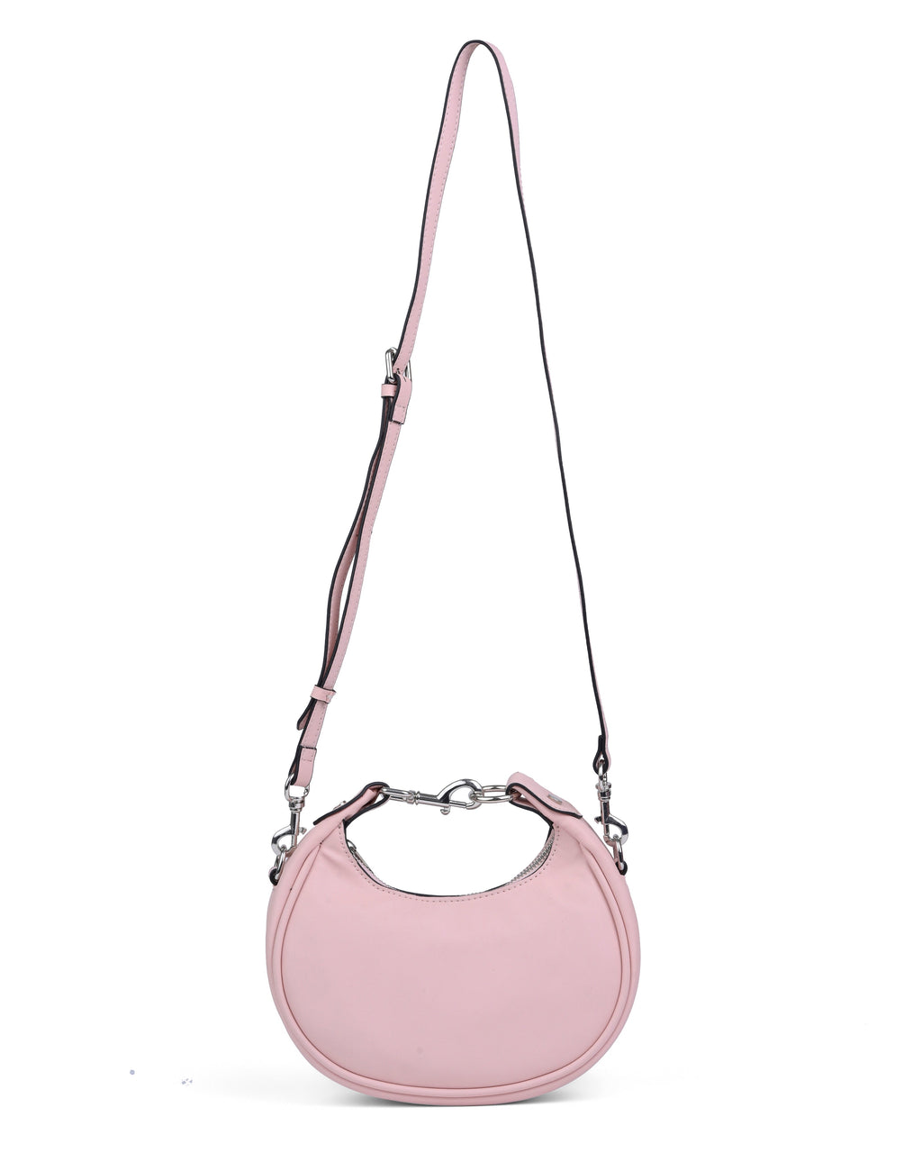 StyleShoot's Stylish Crescent Carry Sling Bag in Baby Pink