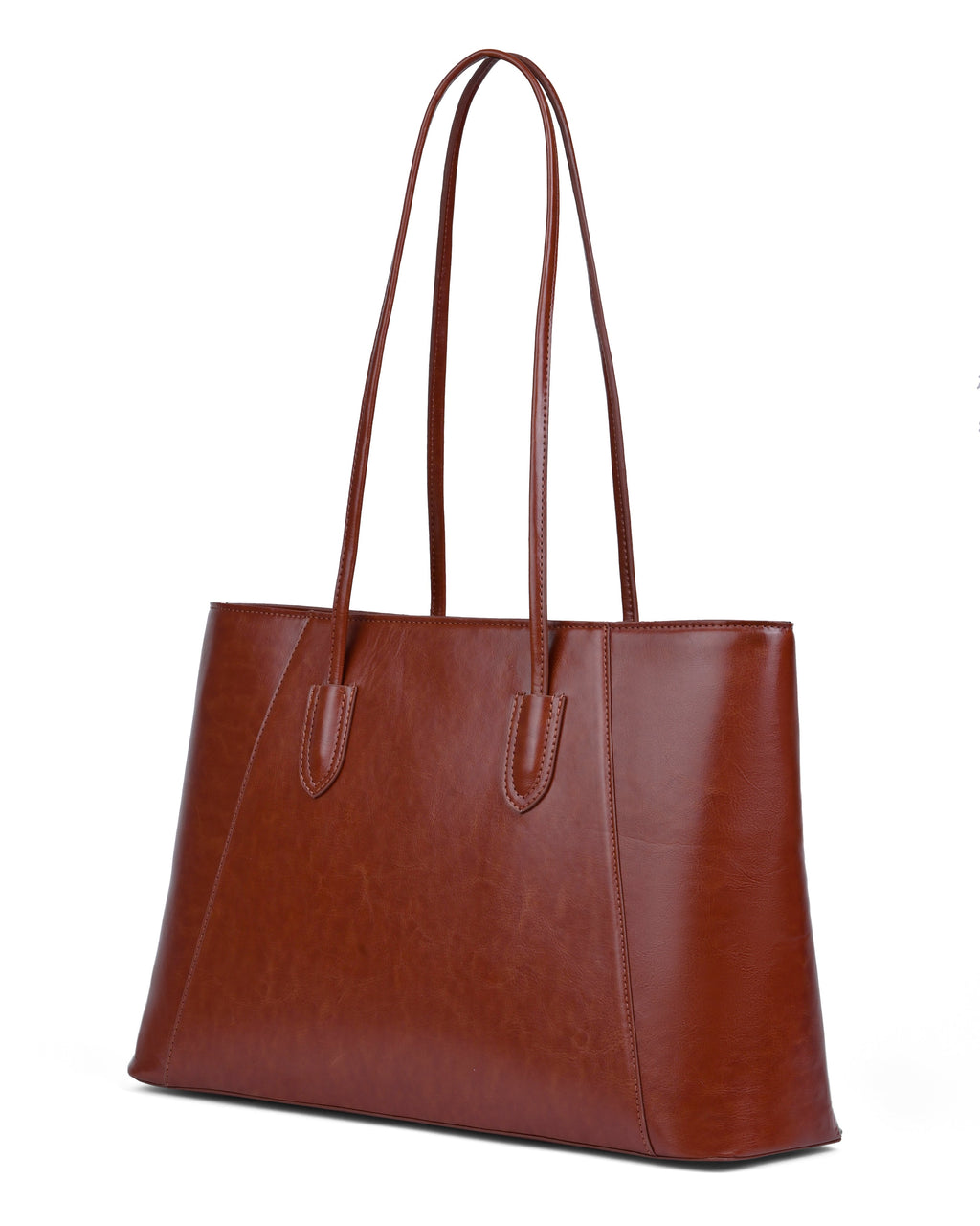 StyleShoot's Tailored Faux Tote Vintage Bag in Tan Brown