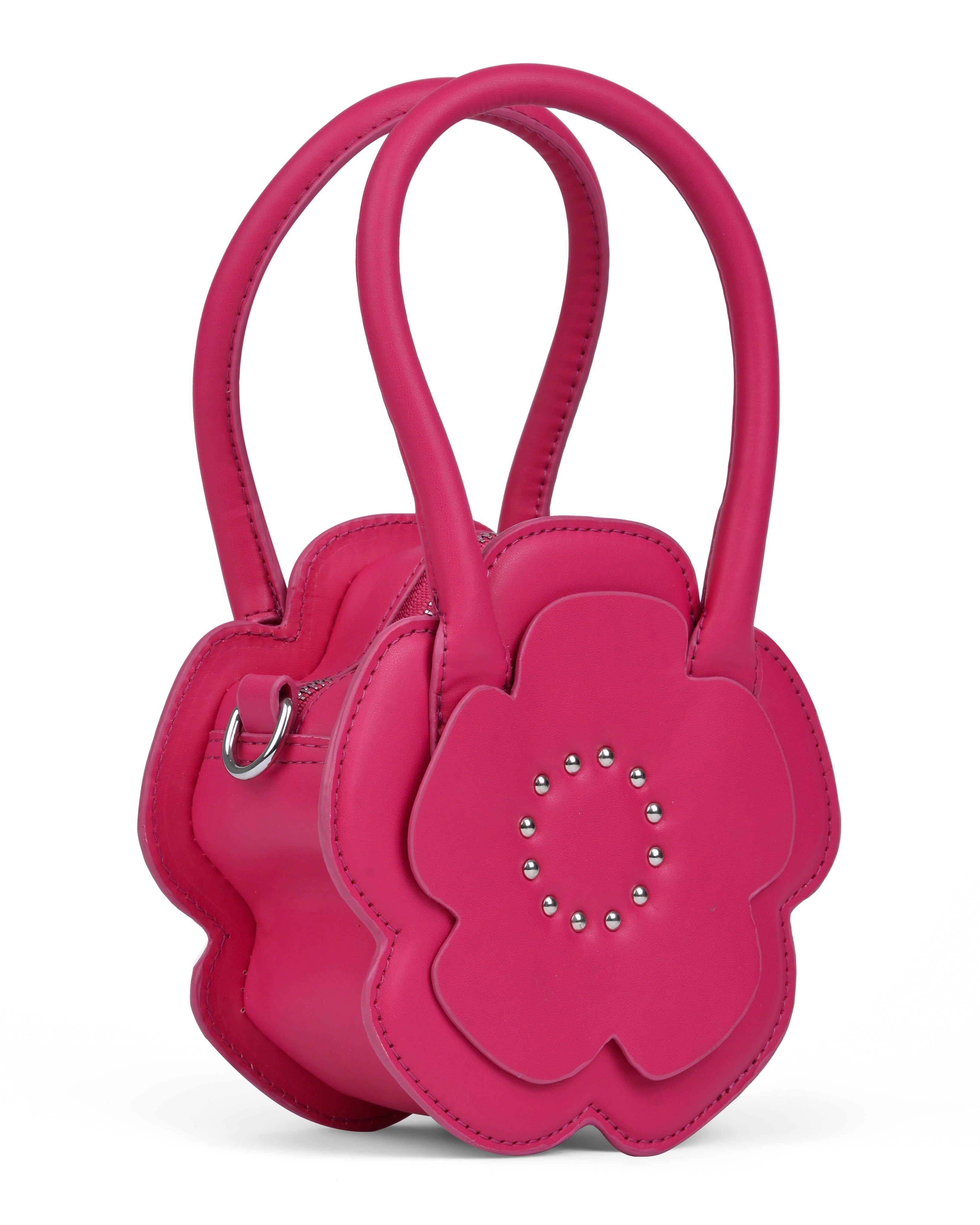 StyleShoot's Floral Shape Mini Crossbody Sling Bag in Hot Pink