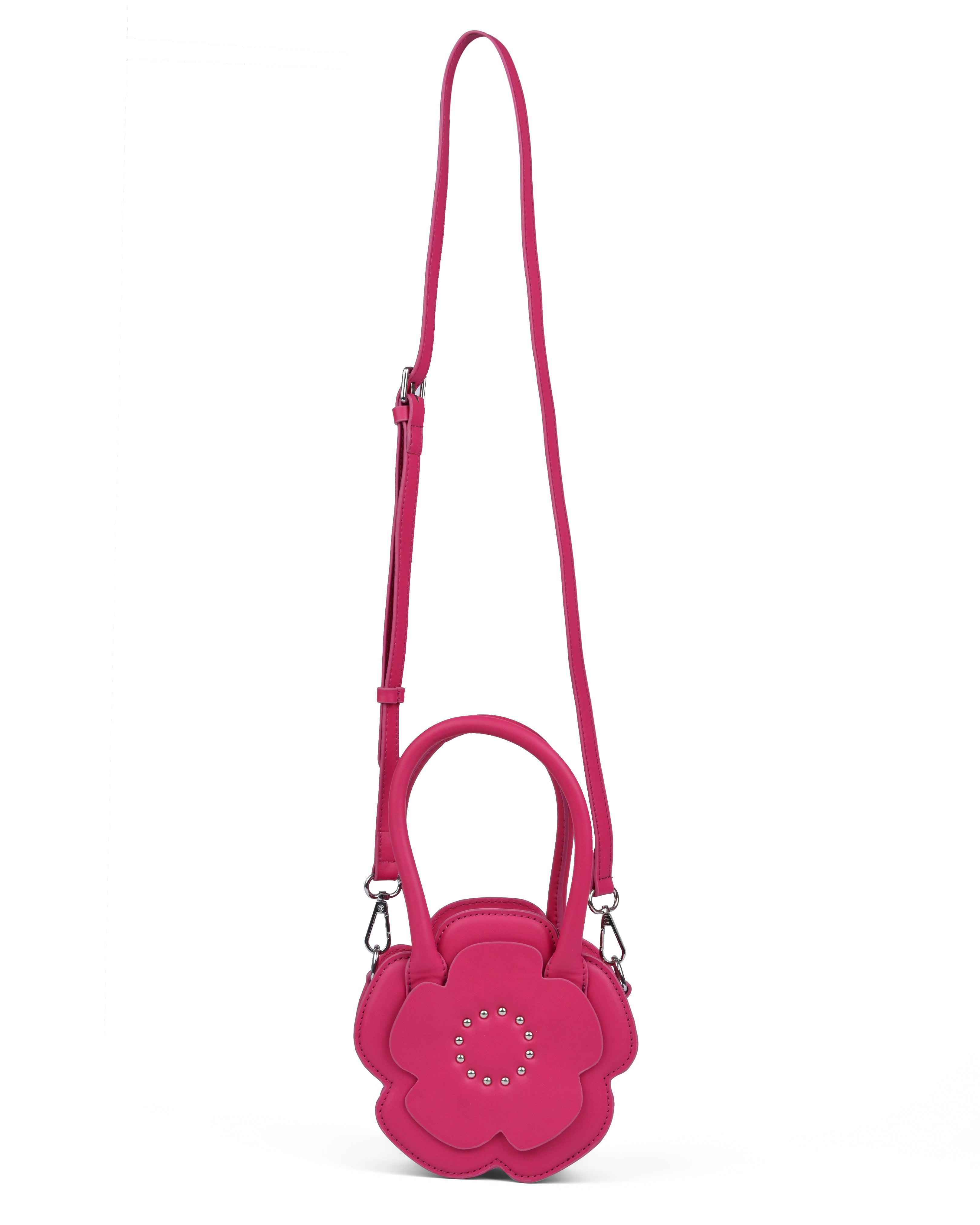 StyleShoot's Floral Shape Mini Crossbody Sling Bag in Hot Pink