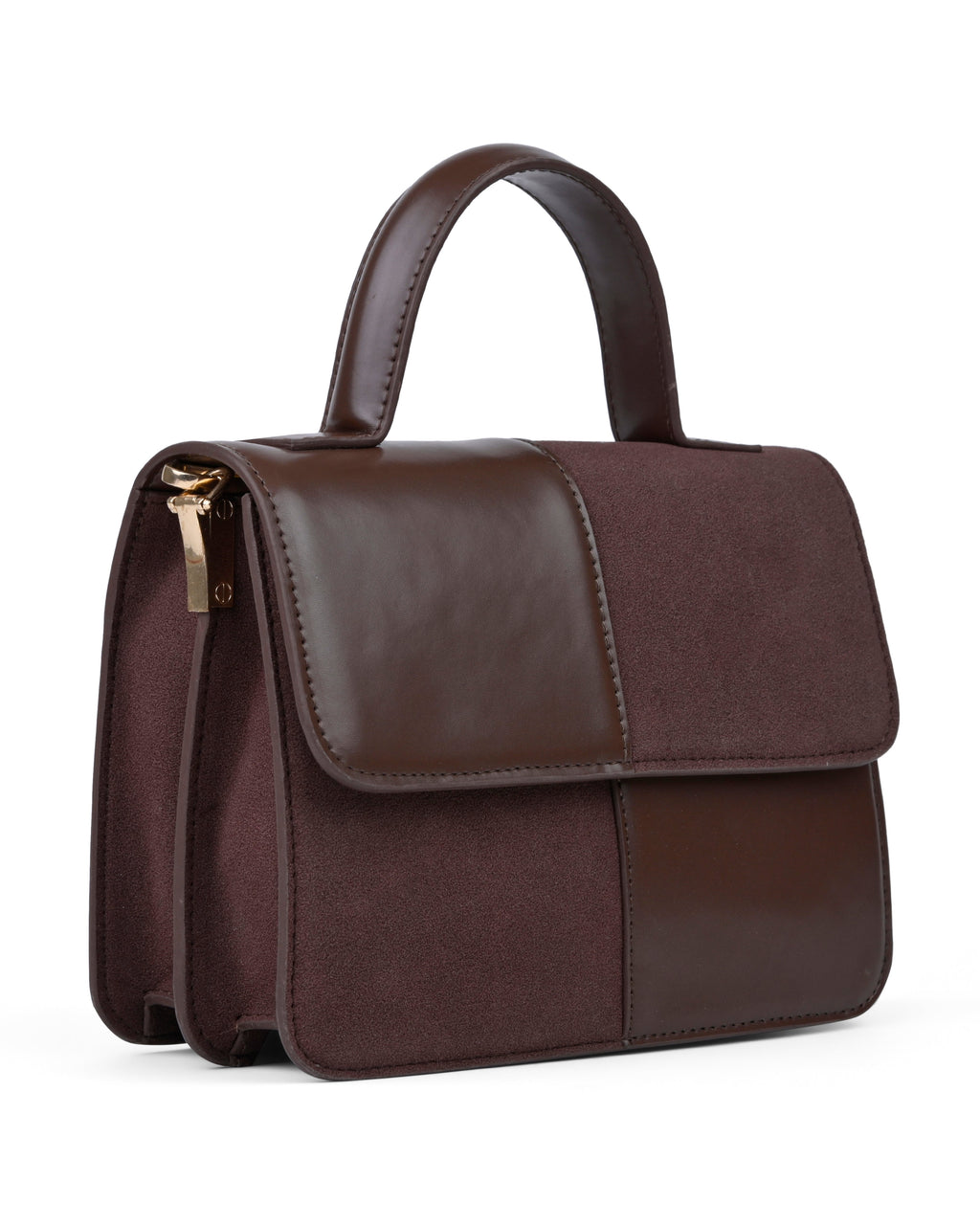 StyleShoot's Refined Top Handle Sling Bag in Brown