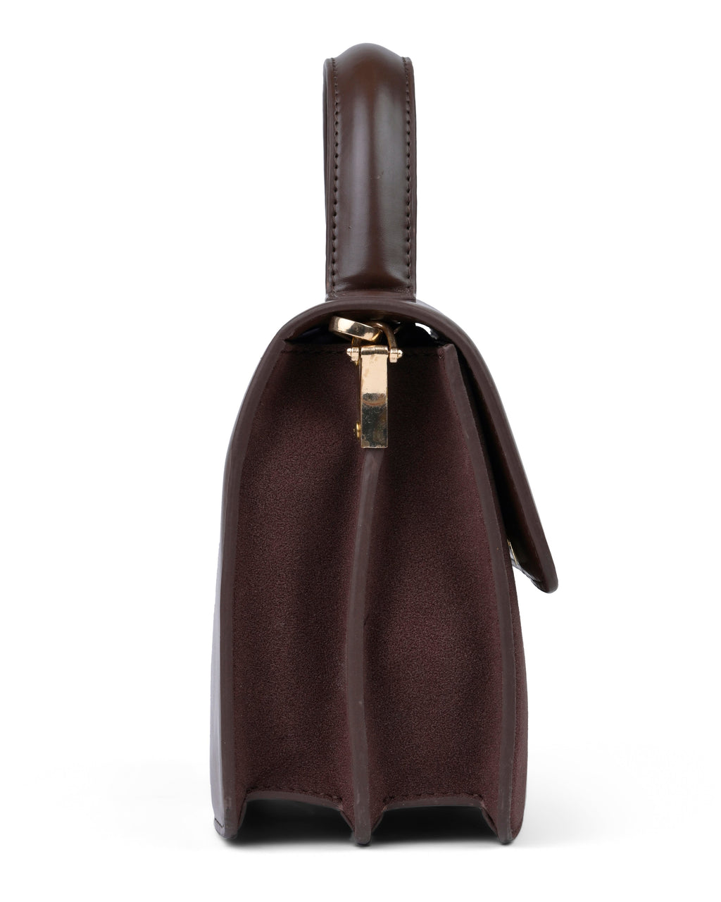StyleShoot's Refined Top Handle Sling Bag in Brown