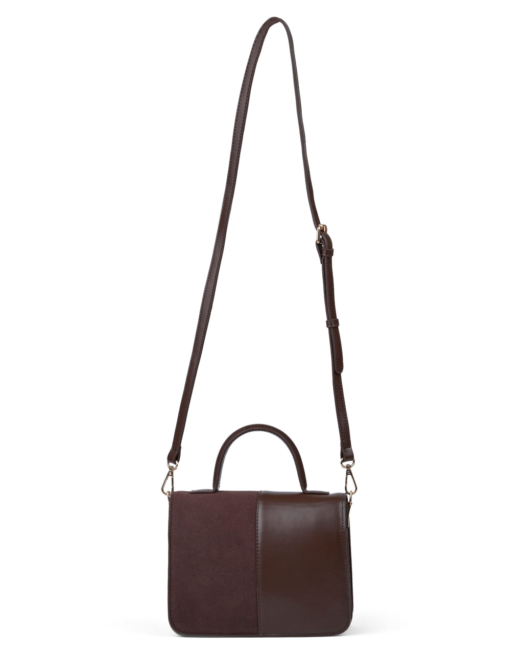 StyleShoot's Refined Top Handle Sling Bag in Brown