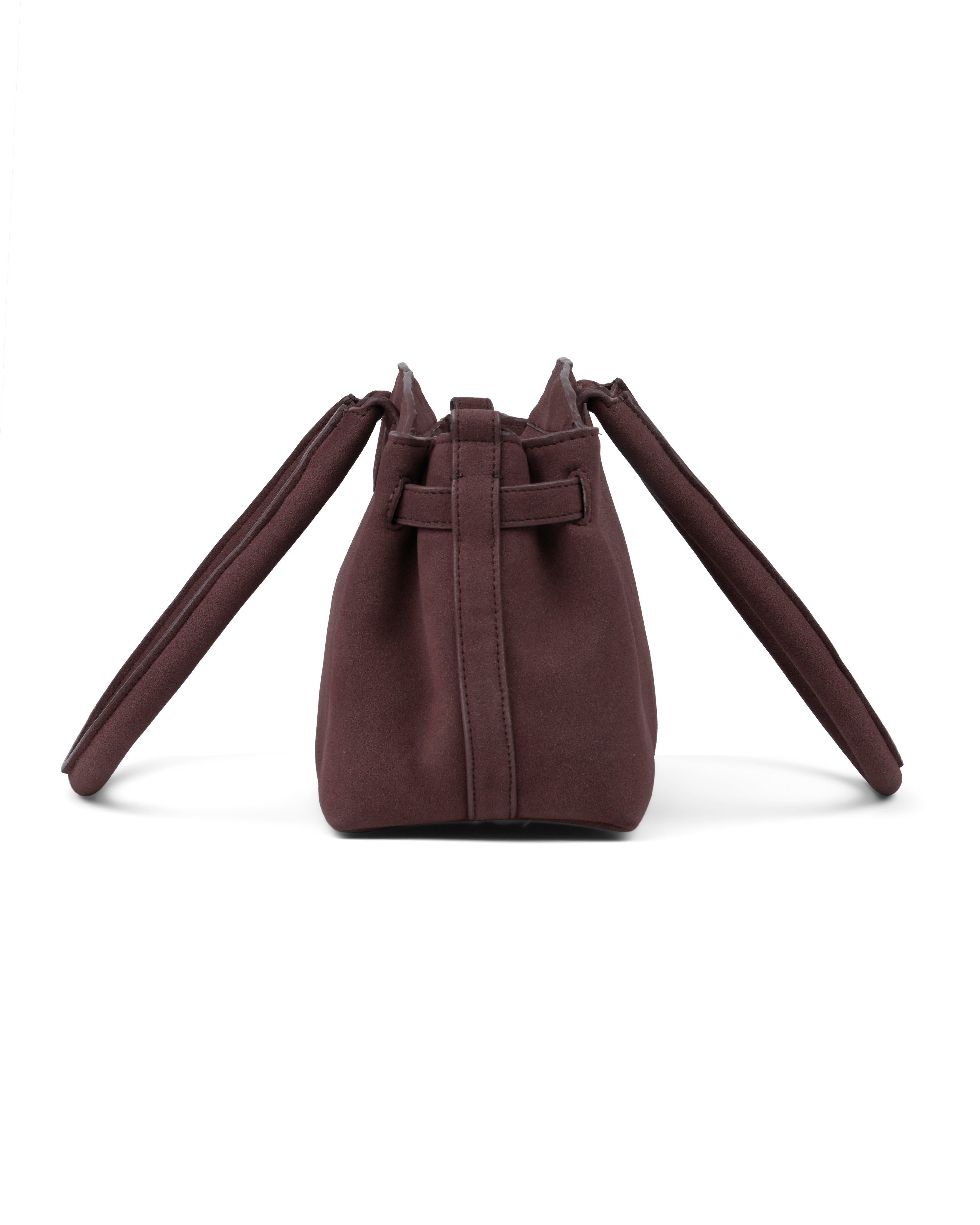 StyleShoot's Classic City Shoulder Bag in Chocolate Brown