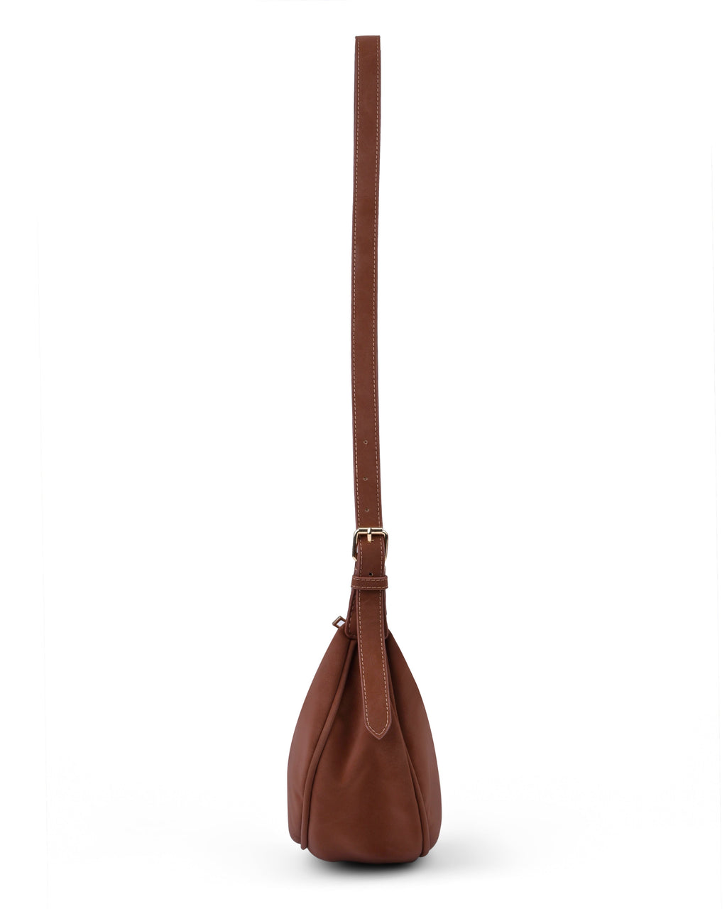 StyleShoot's Chic Minimal Shoulder Bag in Caramel Brown