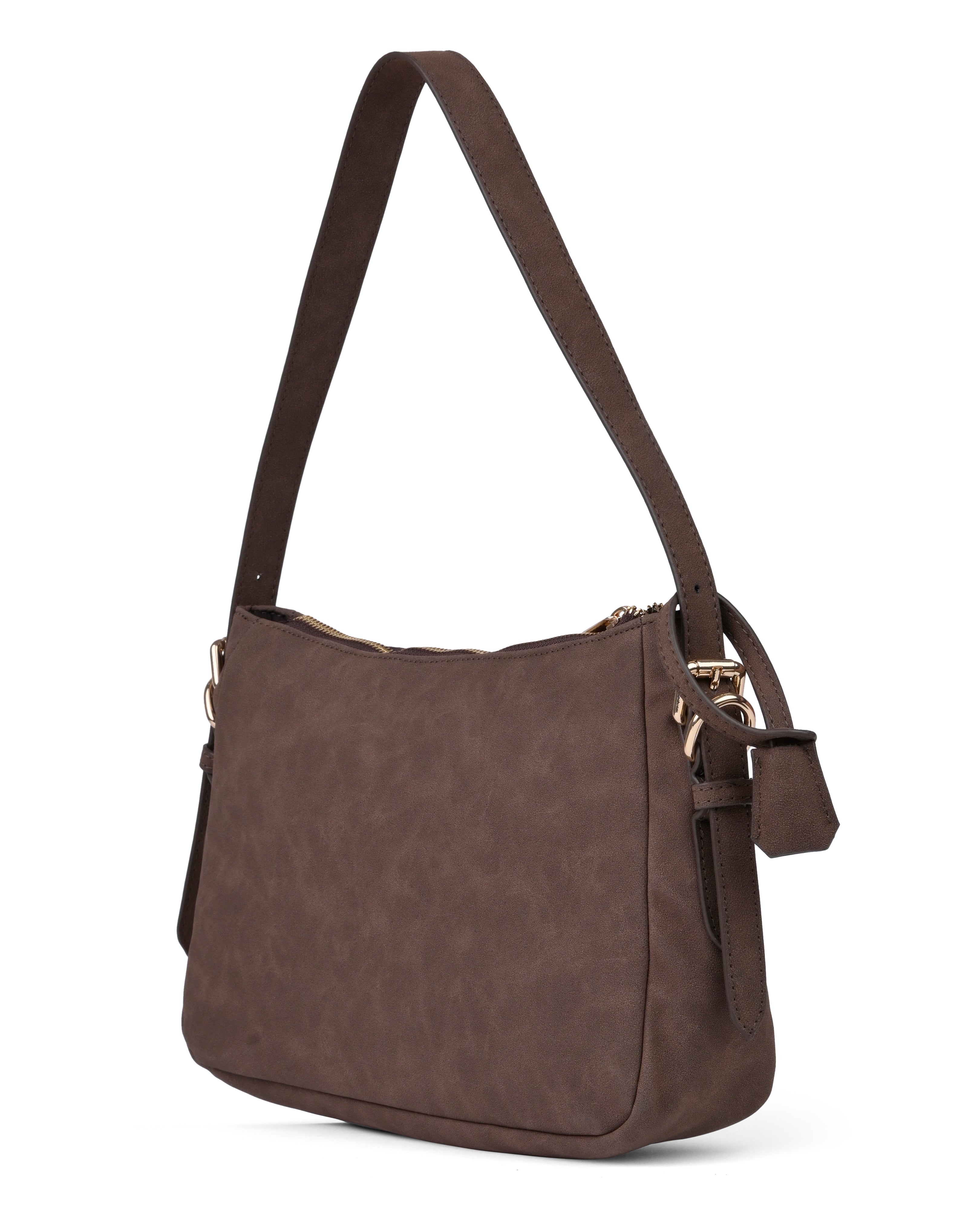 StyleShoot's Casual Luxe Hobo Style Shoulder Bag in Brown