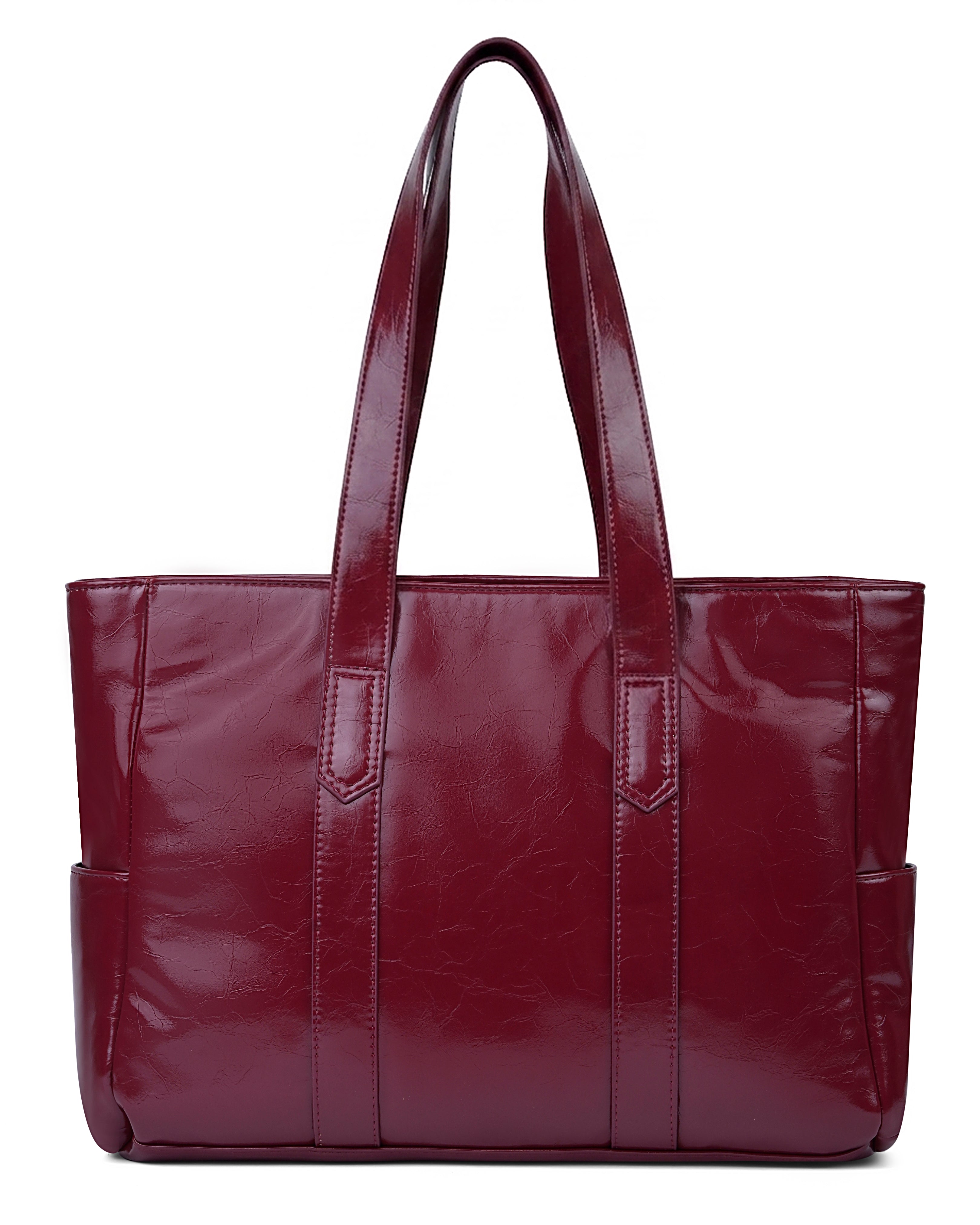 StyleShoot's Versatile Large Capacity Tote Bag in Cherry Red