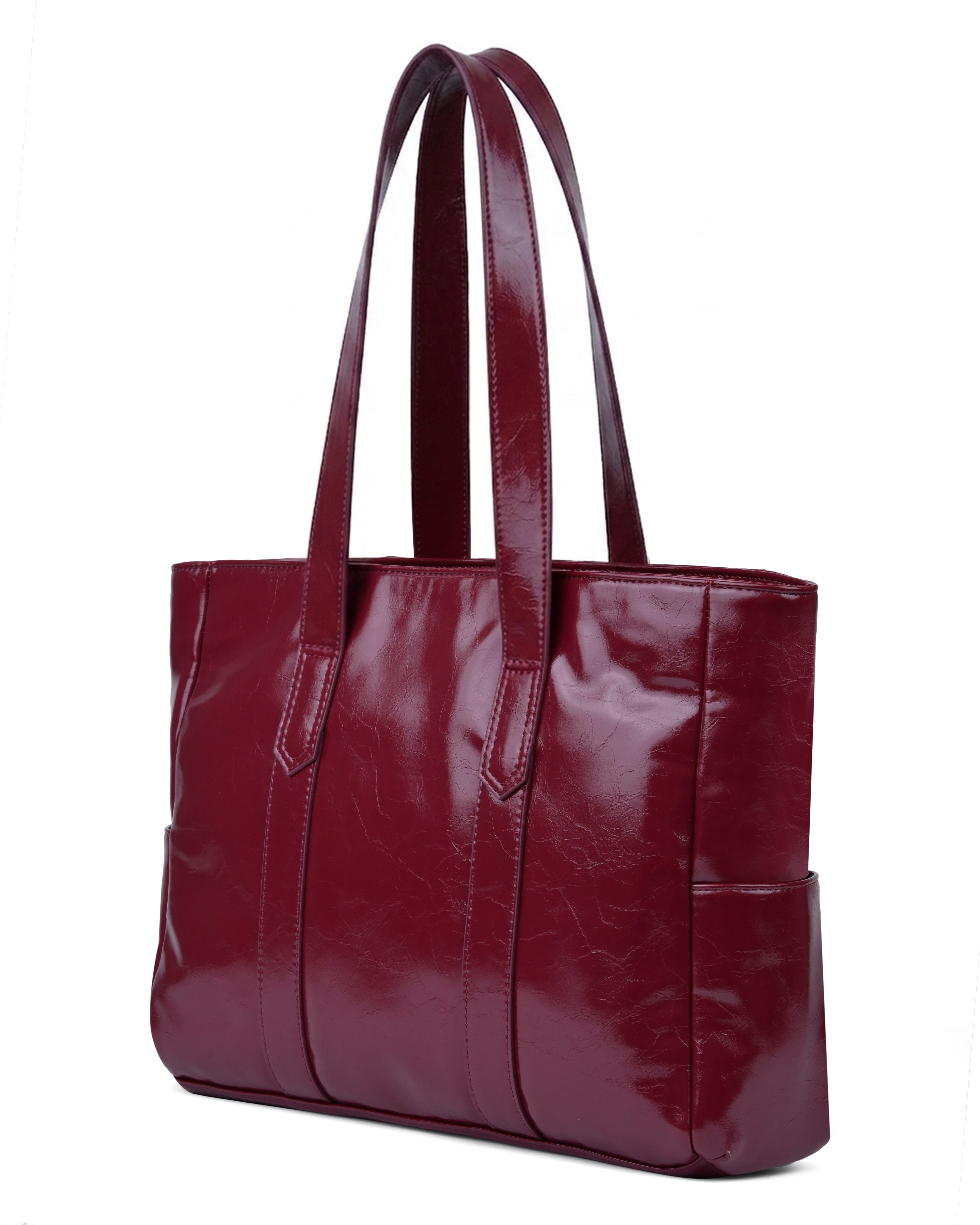 Versatile Large Capacity Tote Bag in Cherry Red
