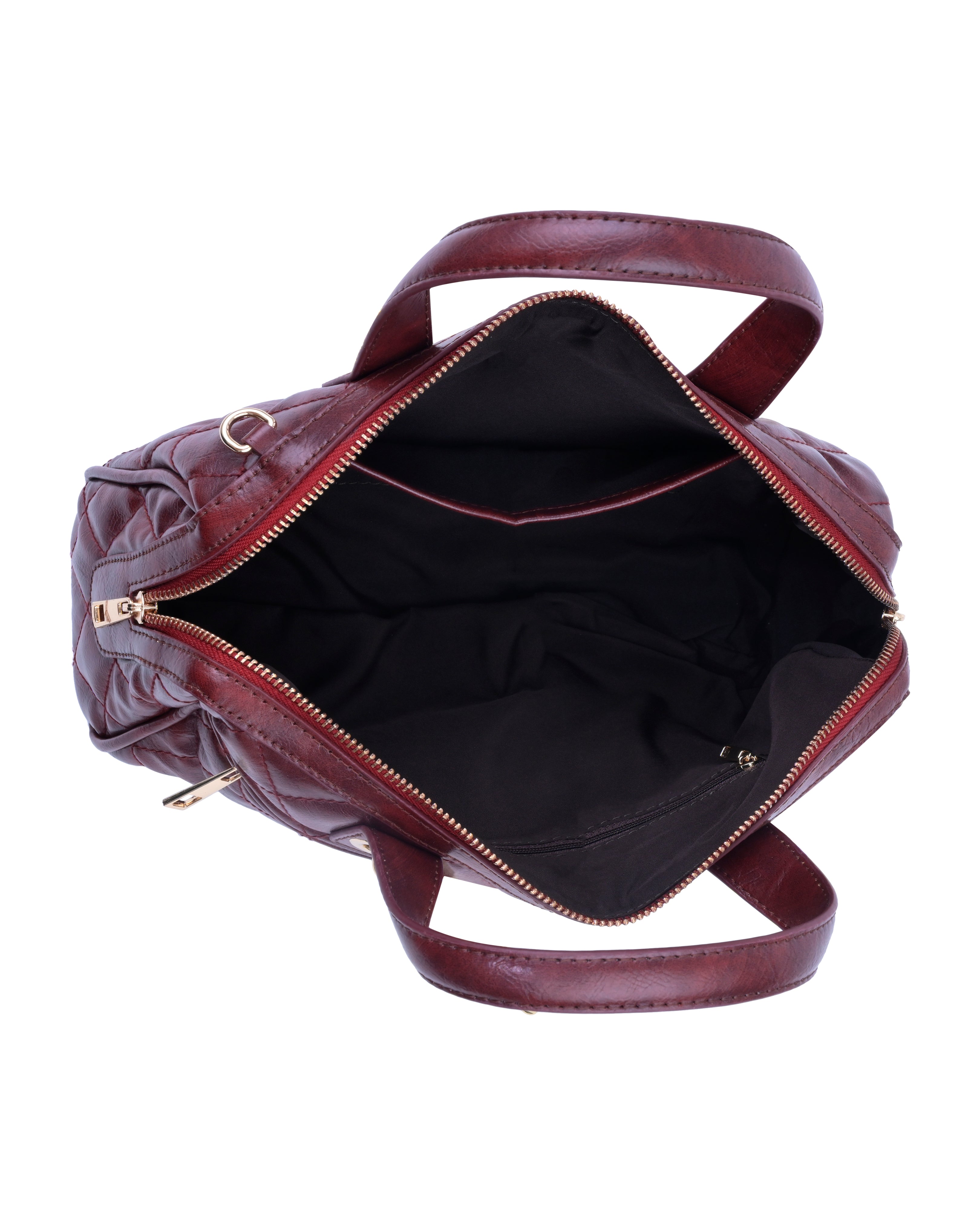 StyleShoot's Quilted Chain Strap Shoulder Bag in Cherry Red