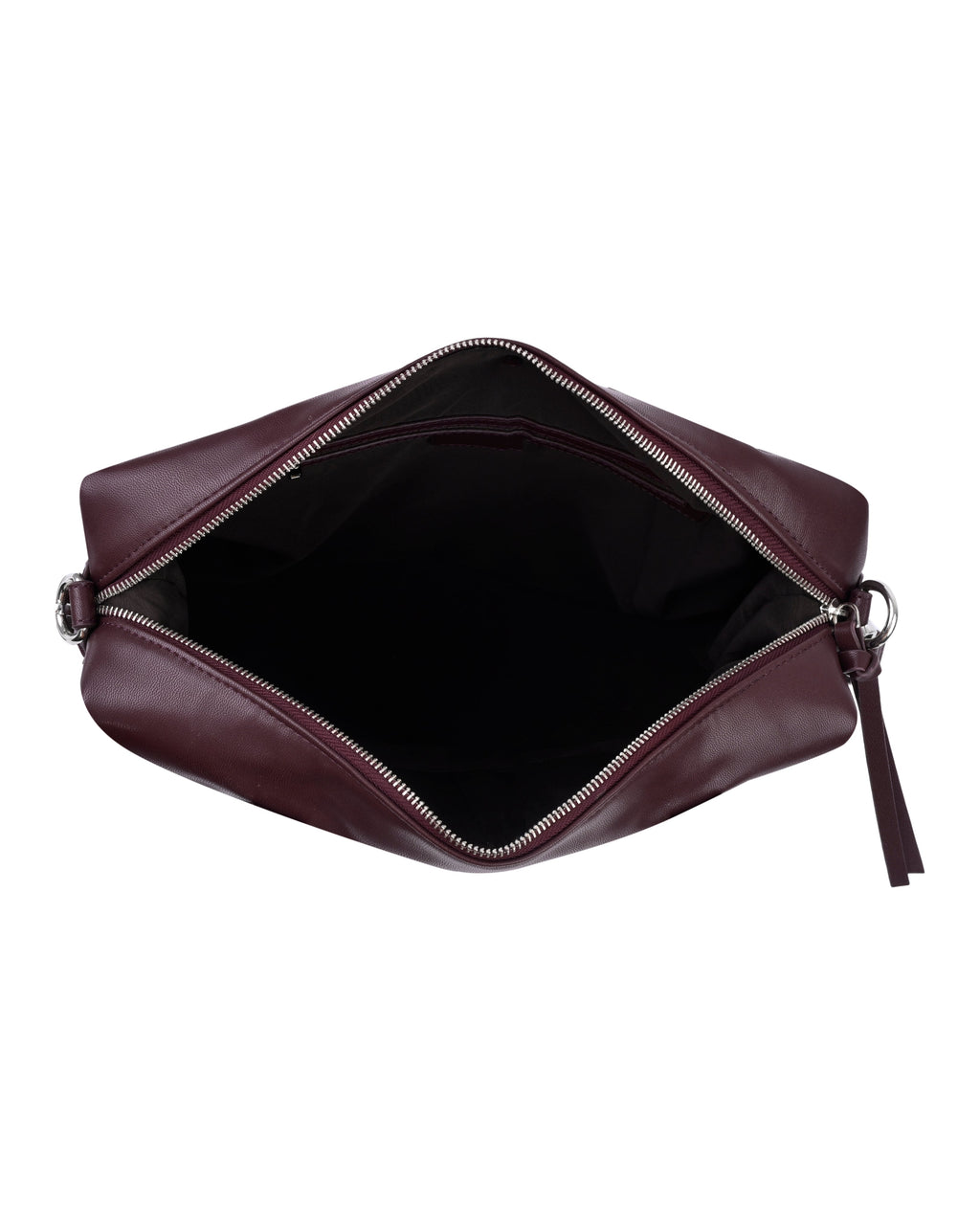 StyleShoot's Multi Zip Tote Handbag in Maroon