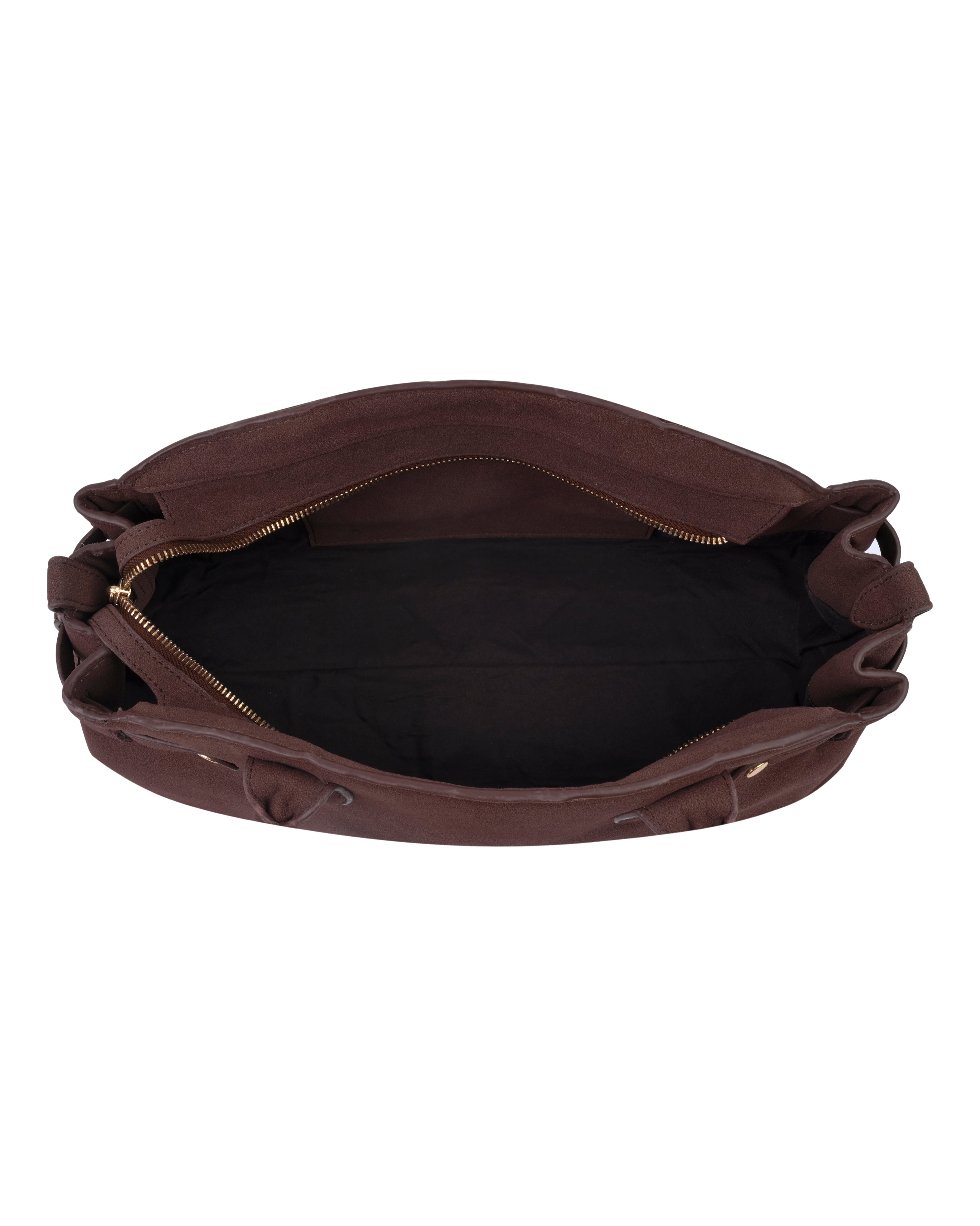 StyleShoot's Classic City Shoulder Bag in Chocolate Brown
