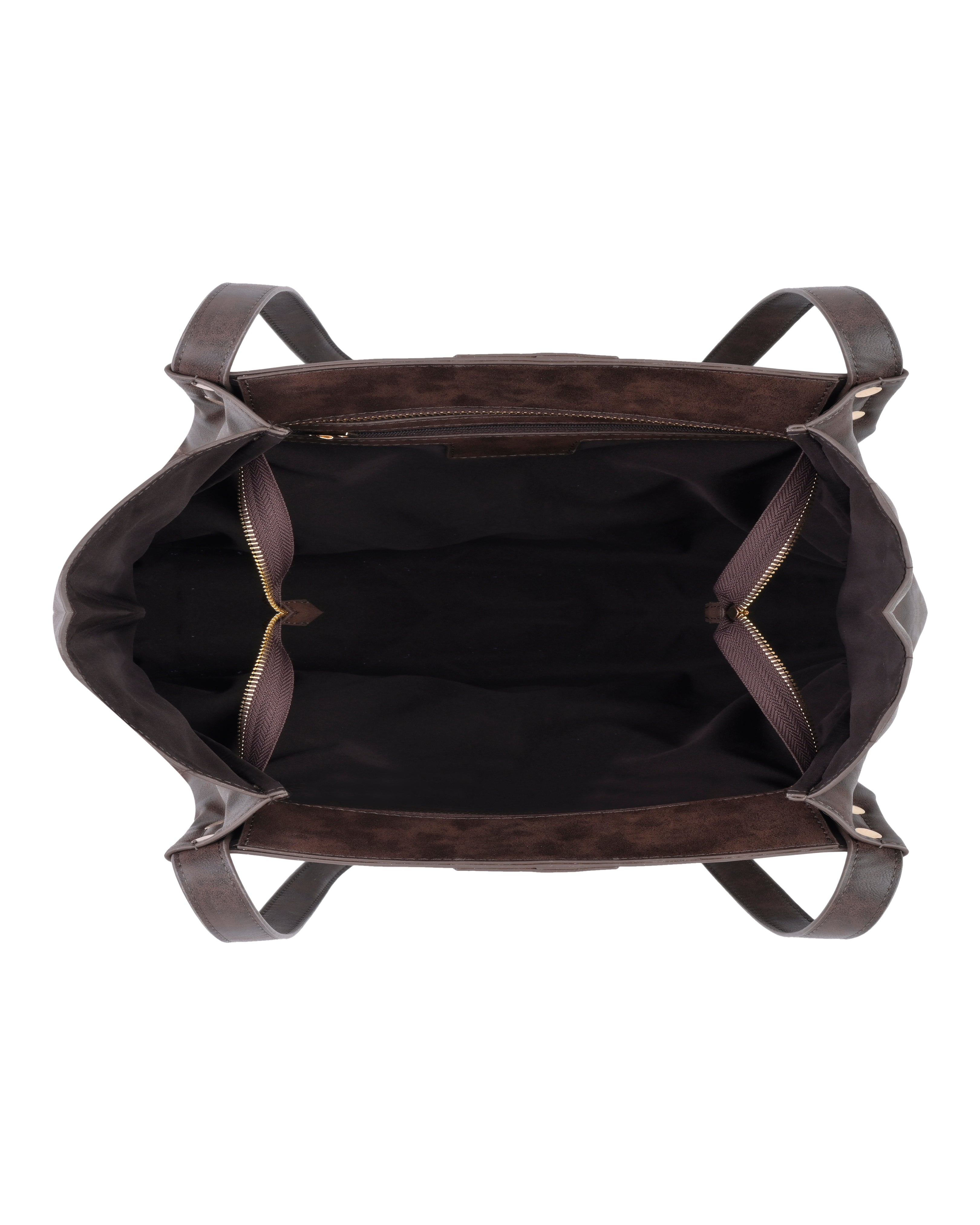StyleShoot's Spacious Everyday Shoulder Tote in Cocoa Brown
