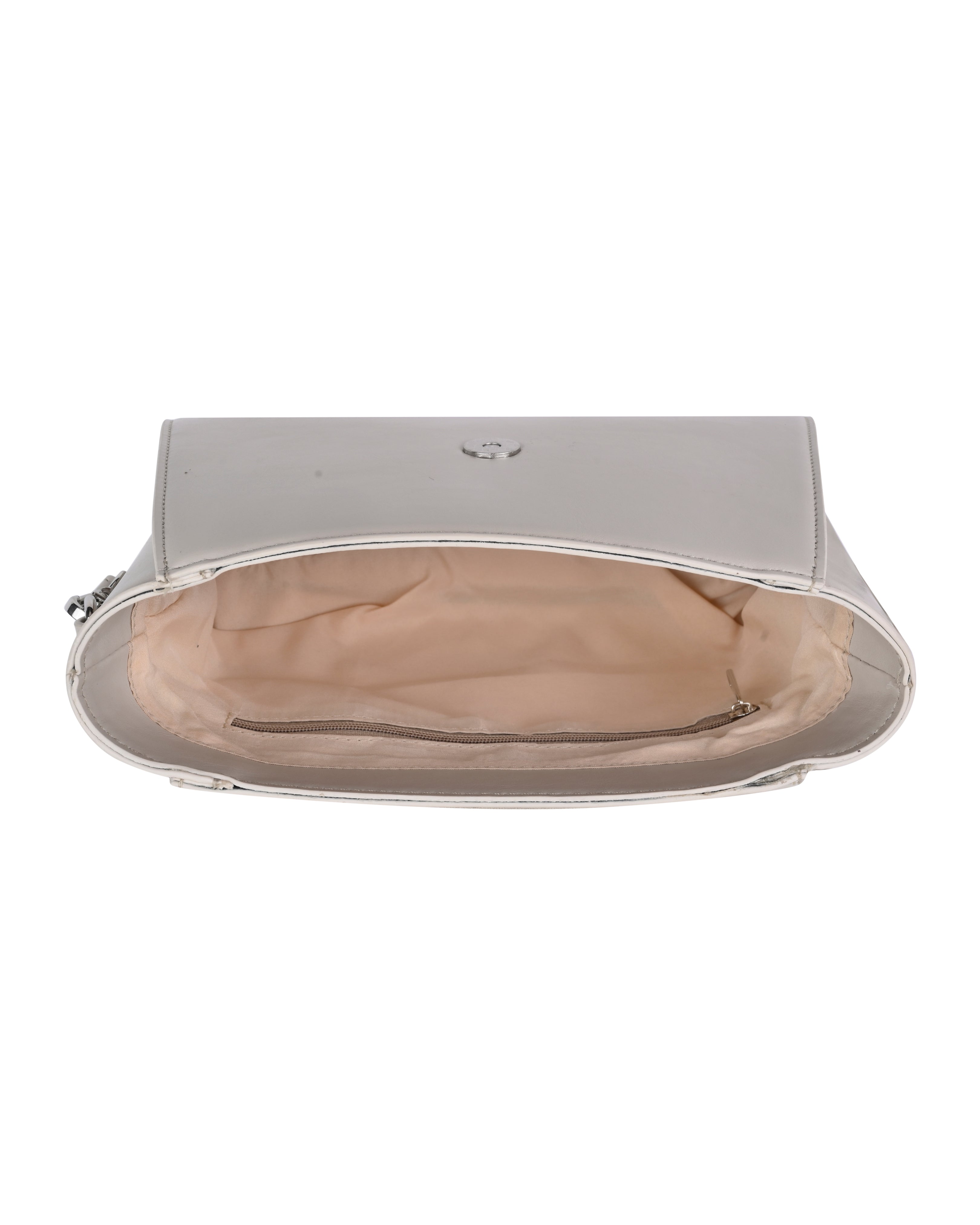 StyleShoot's Vintage Style Top Handle Crossbody Sling Bag in Cream