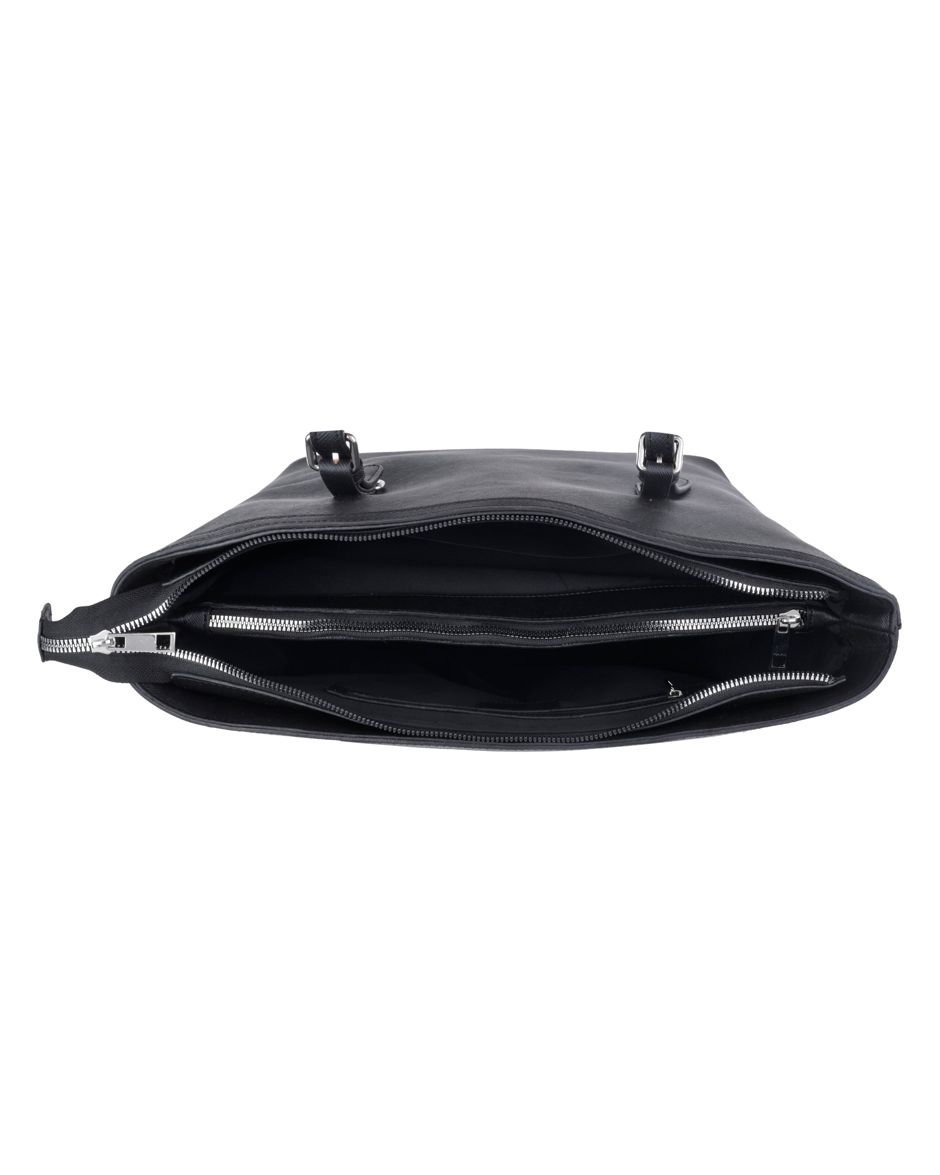 StyleShoot's Office Style Tote Bag in Soft Black