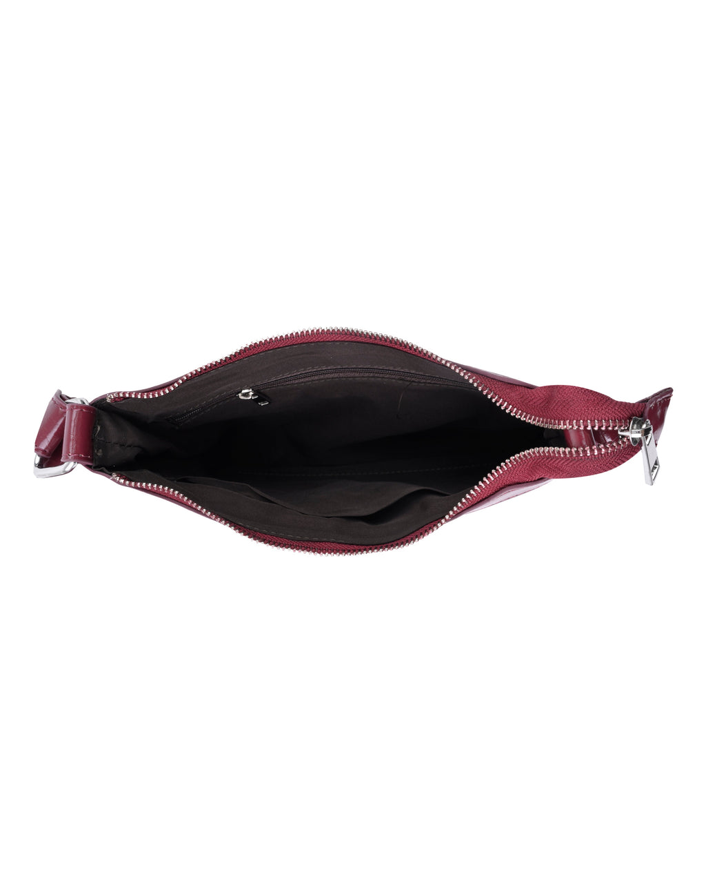 StyleShoot's Glossy Shoulder Bag With Tie Detail in Cherry Red