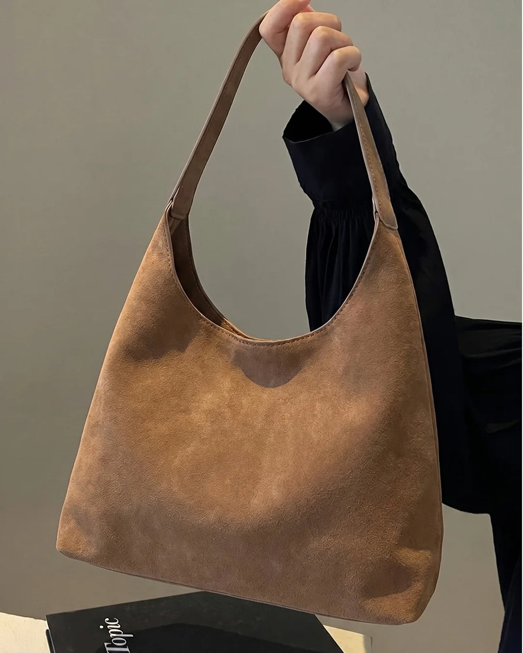 StyleShoot's Soft Slouchy Shoulder bag in Mocha Brown