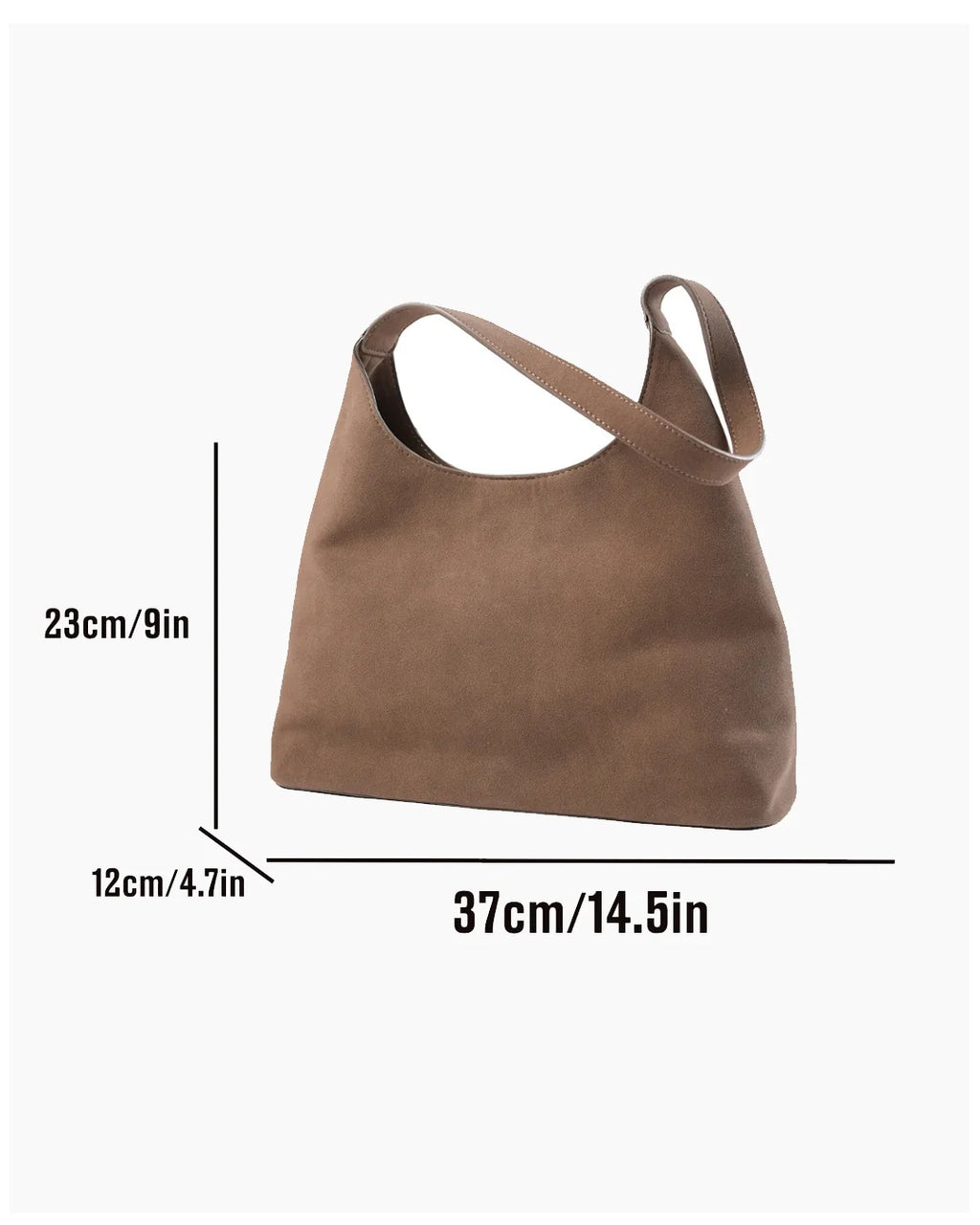 StyleShoot's Soft Slouchy Shoulder bag in Mocha Brown