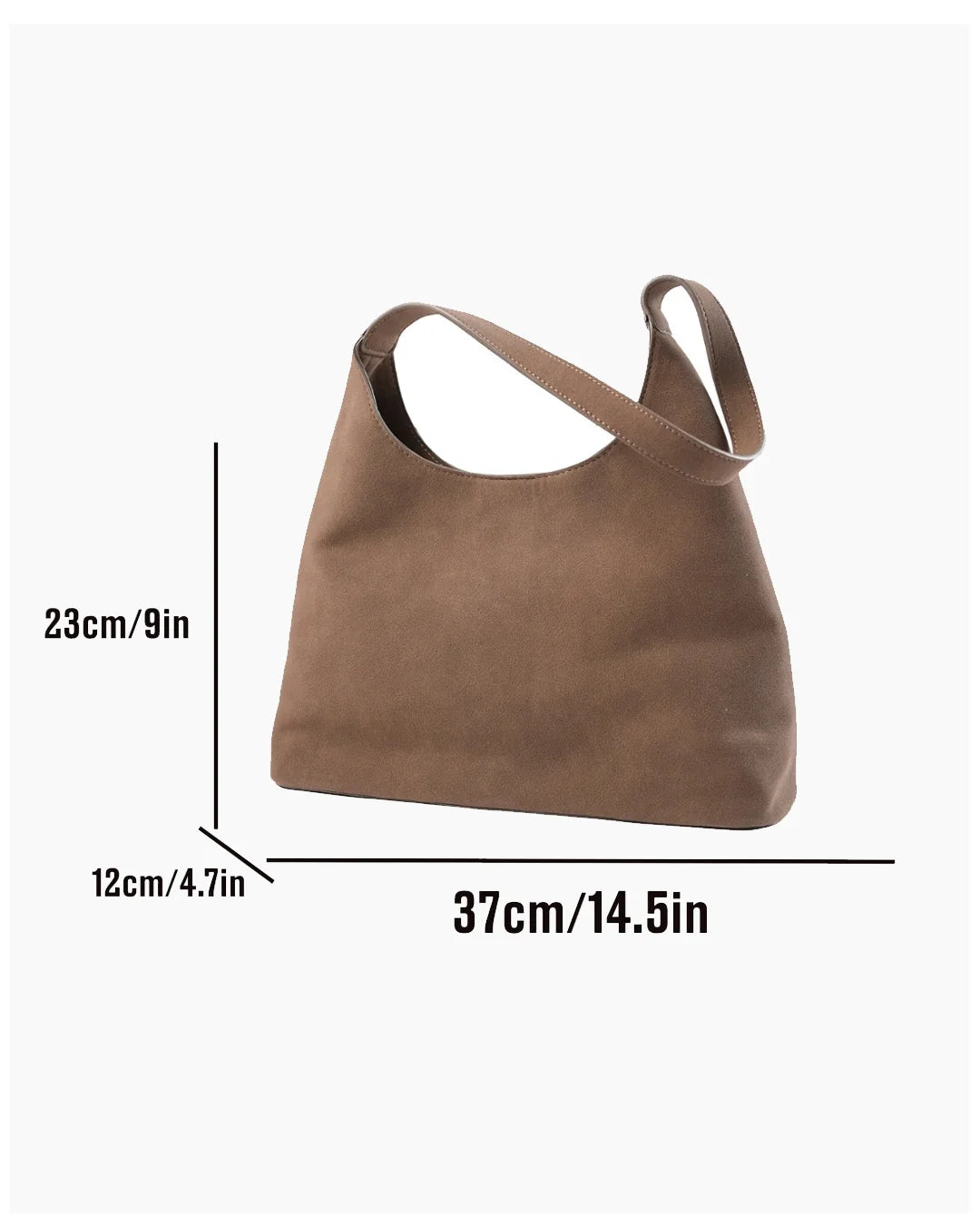 StyleShoot's Soft Slouchy Shoulder bag in Mocha Brown
